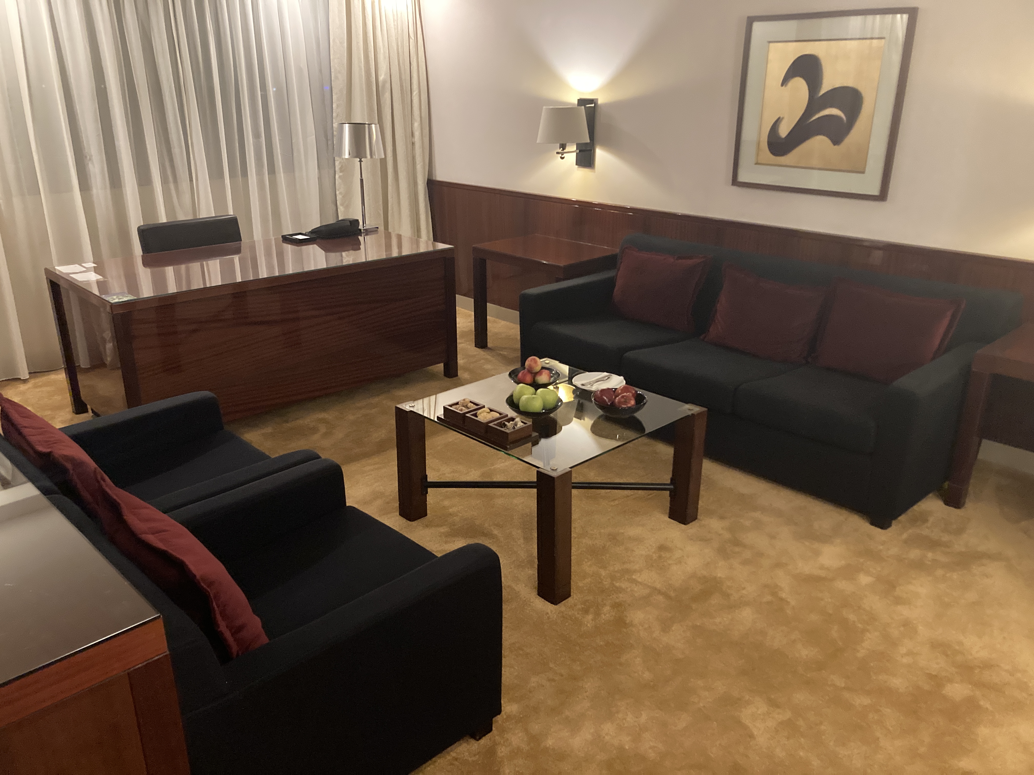 Hyatt Regency Casablanca junior suite living room Hyatt Regency Casablanca junior suite living room