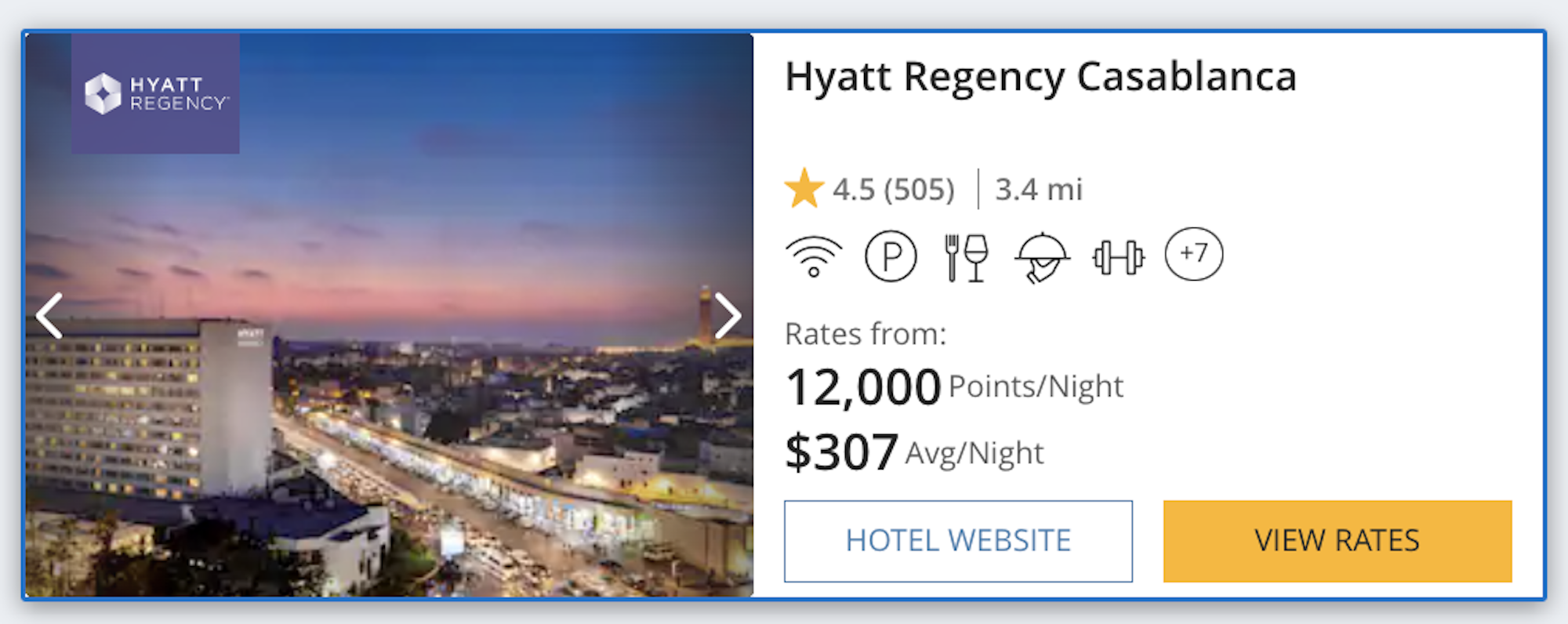 Hyatt Regency Casablanca points and cash prices Hyatt Regency Casablanca points and cash prices