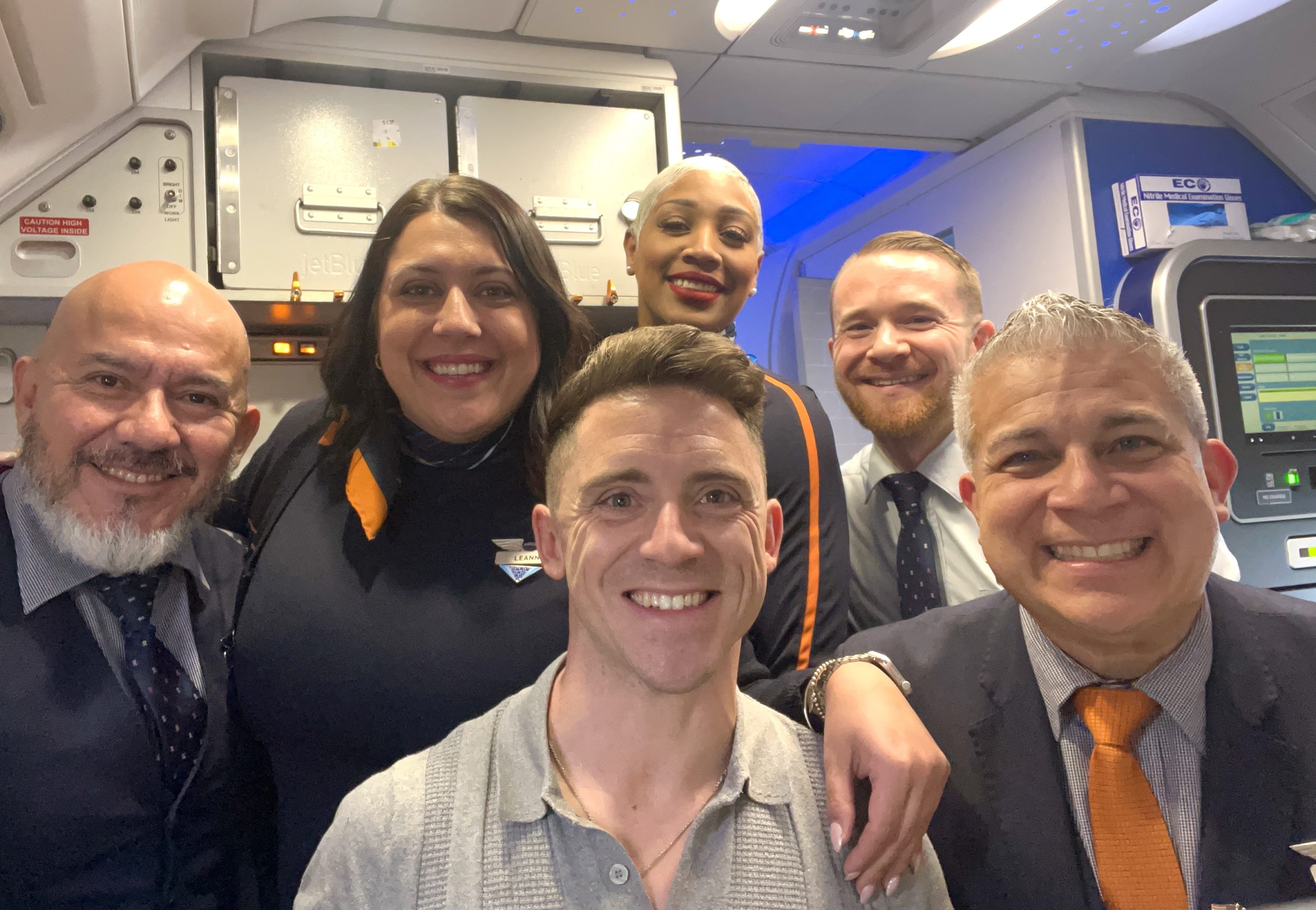 JetBlue Mint Studio Airbus A321LR crew