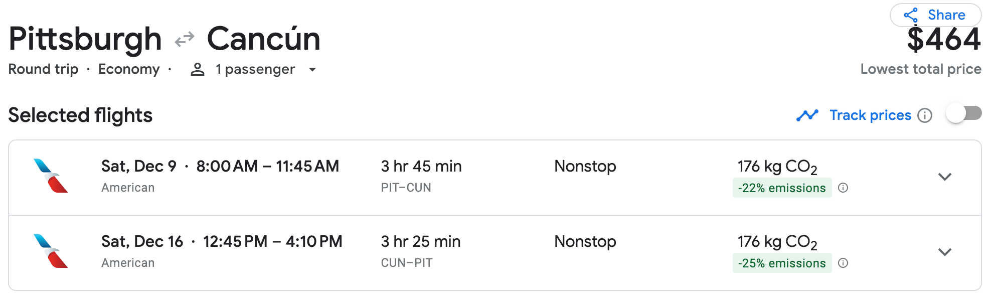 PIT CUN Cash Rates