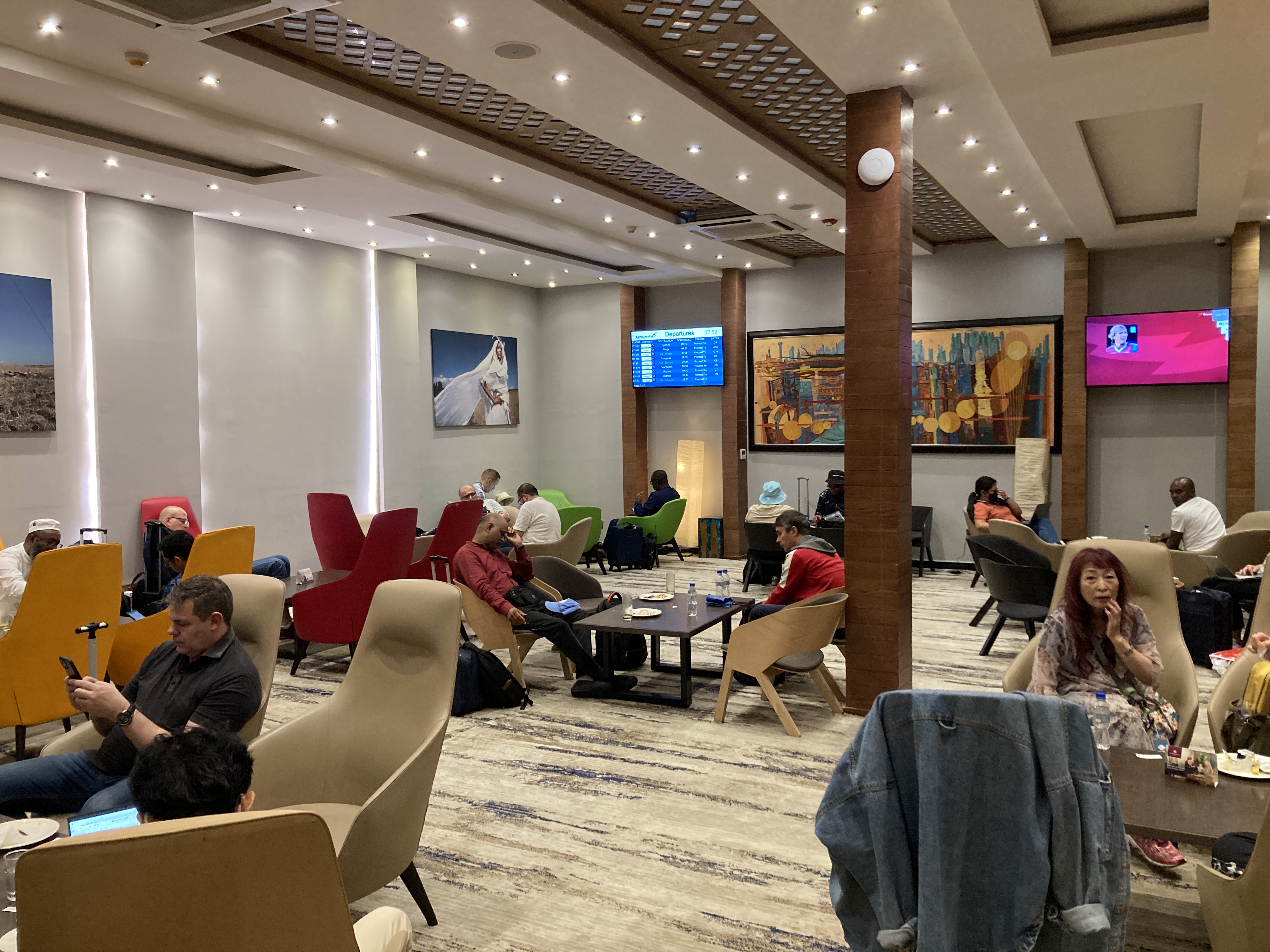 Plaza Premium Lounge Addis Ababa ADD seating area to left