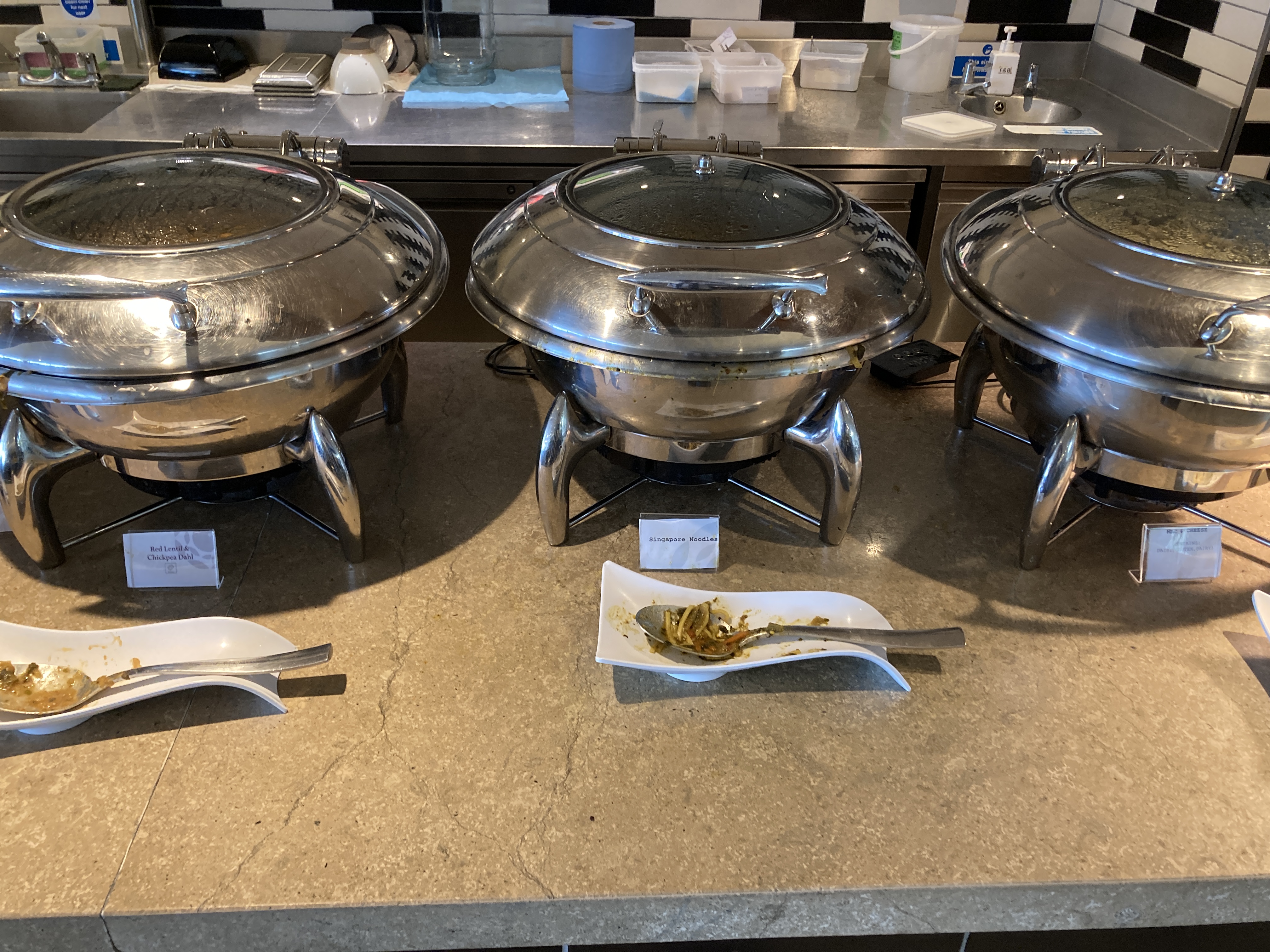 Plaza Premium Lounge LHR hot dishes Plaza Premium Lounge LHR hot dishes