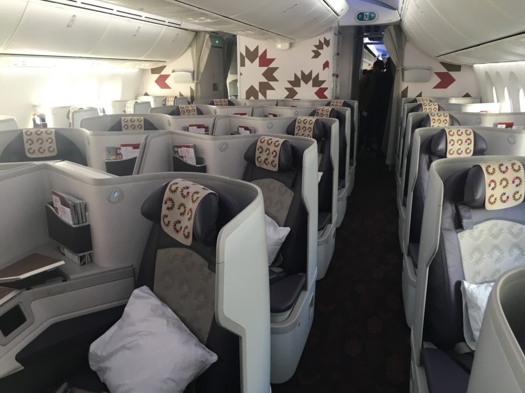 Royal Air Maroc business class Royal Air Maroc B787 business class cabin