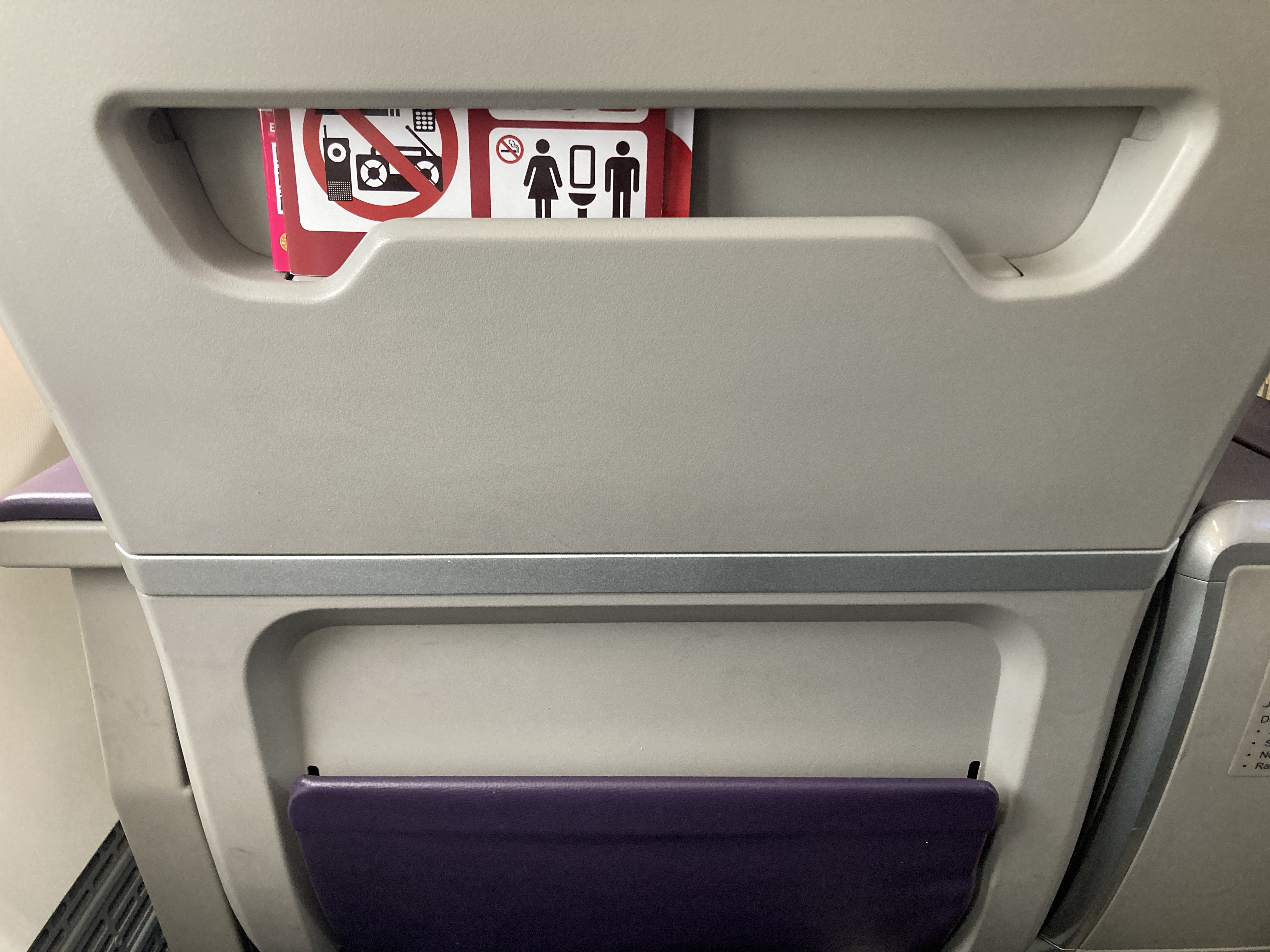 Royal Air Maroc Boeing 737 MAX 8 business class LHR CMN seat back pocket Royal Air Maroc Boeing 737 MAX 8 business class LHR CMN seat back pocket