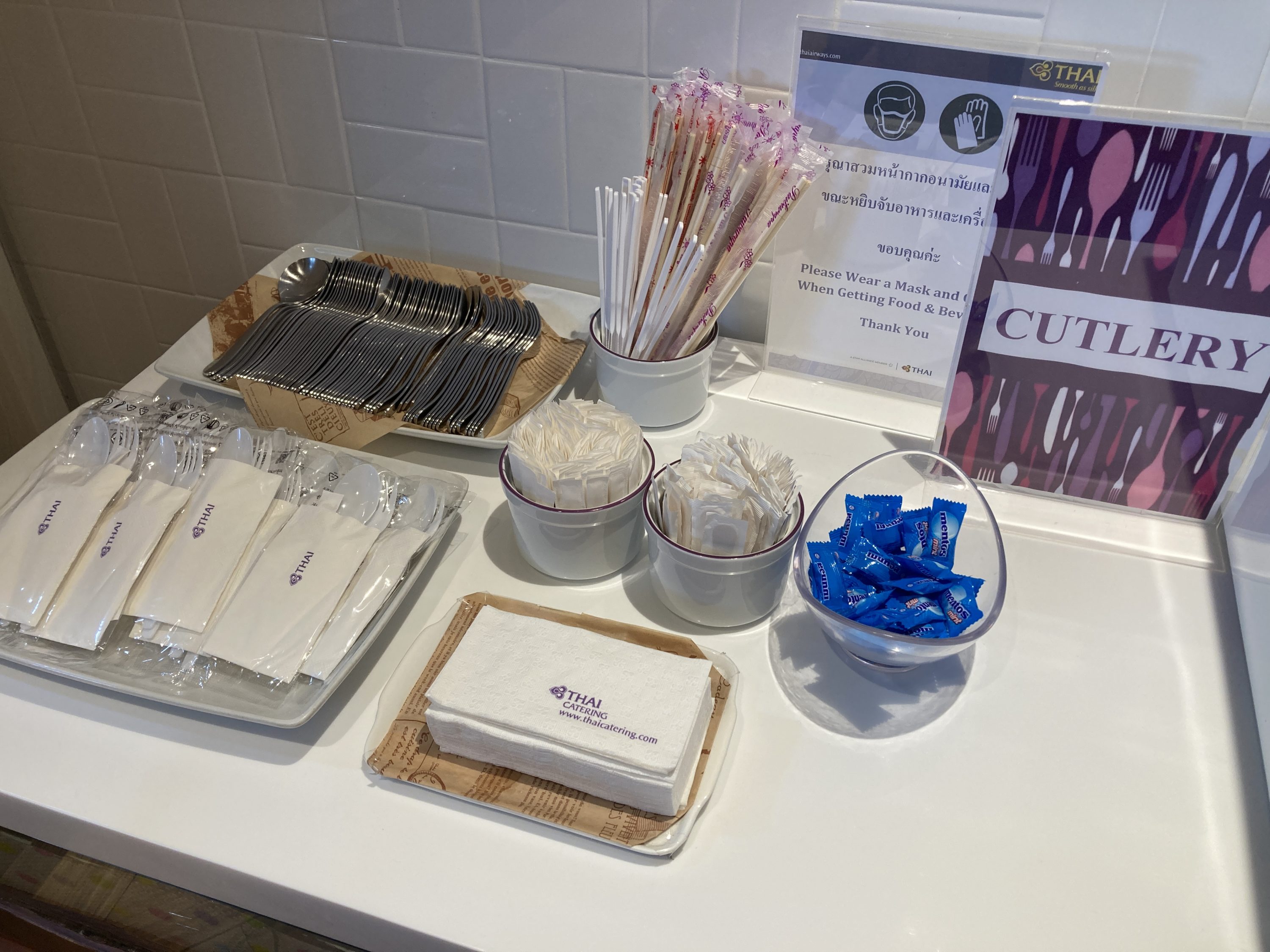 Royal Orchid Lounge HKT Domestic cutlery