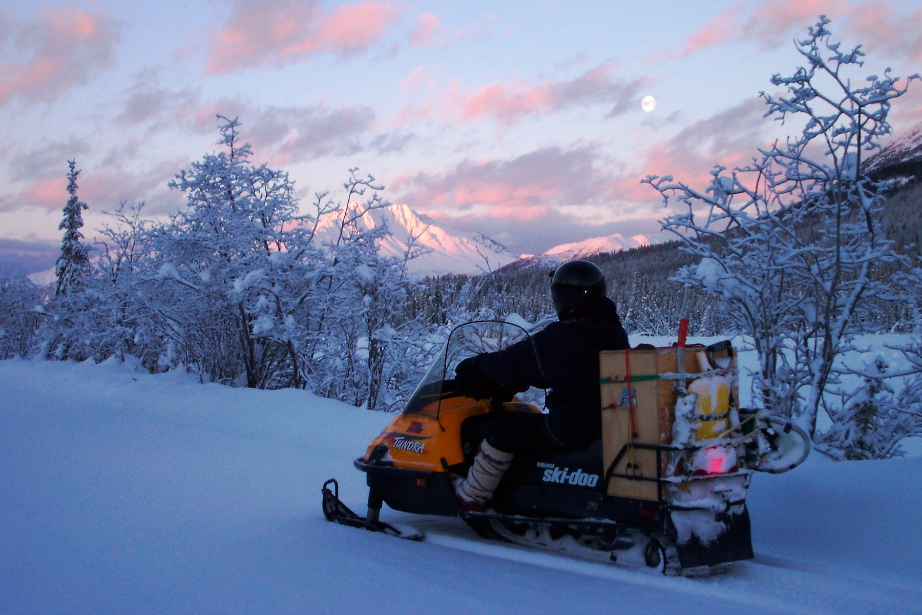 Snowmachining near McCarthy Snowmachining near McCarthy