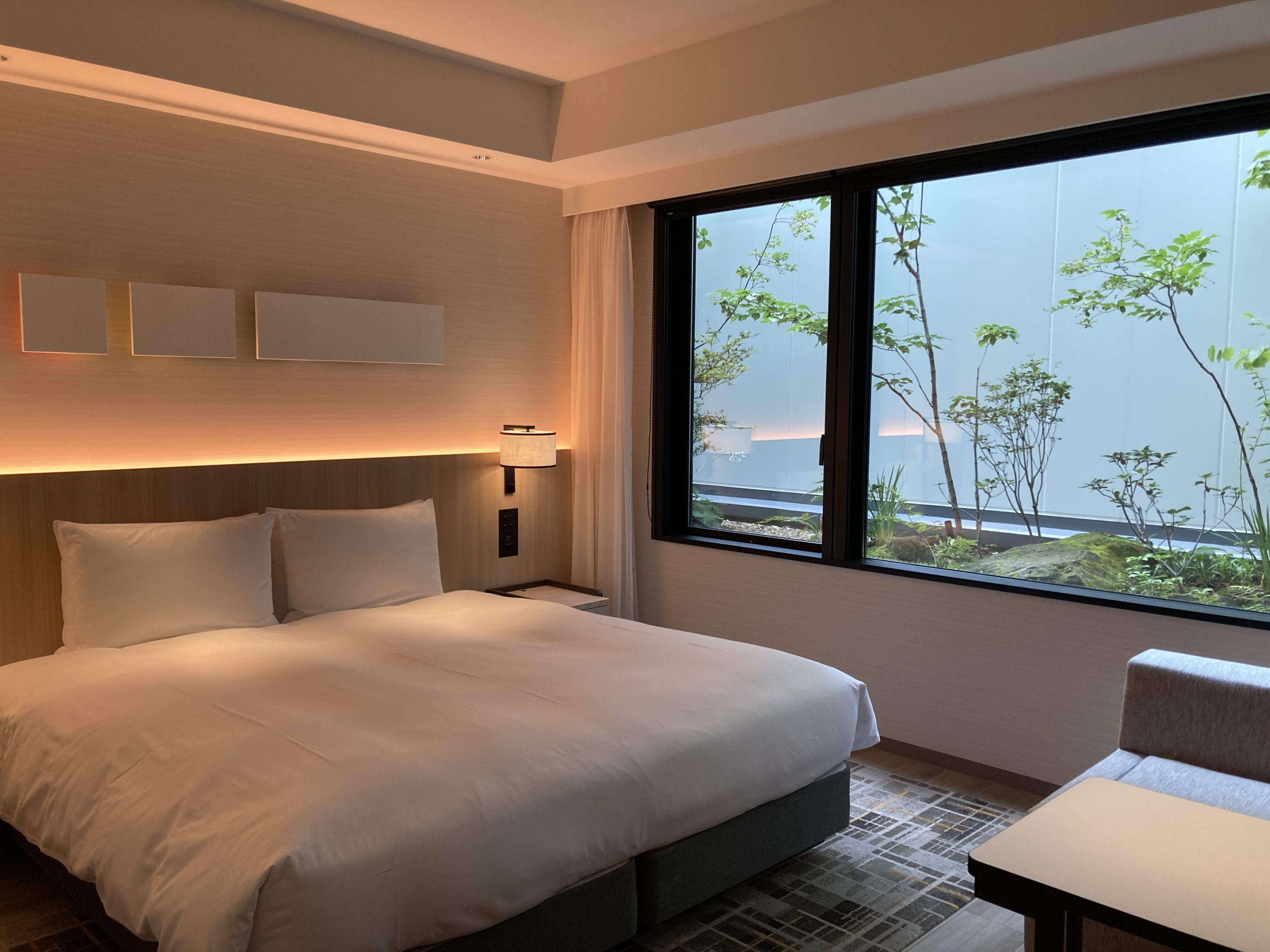 Hyatt Place Kyoto bedroom 1 king curtains open Hyatt Place Kyoto bedroom 1 king curtains open