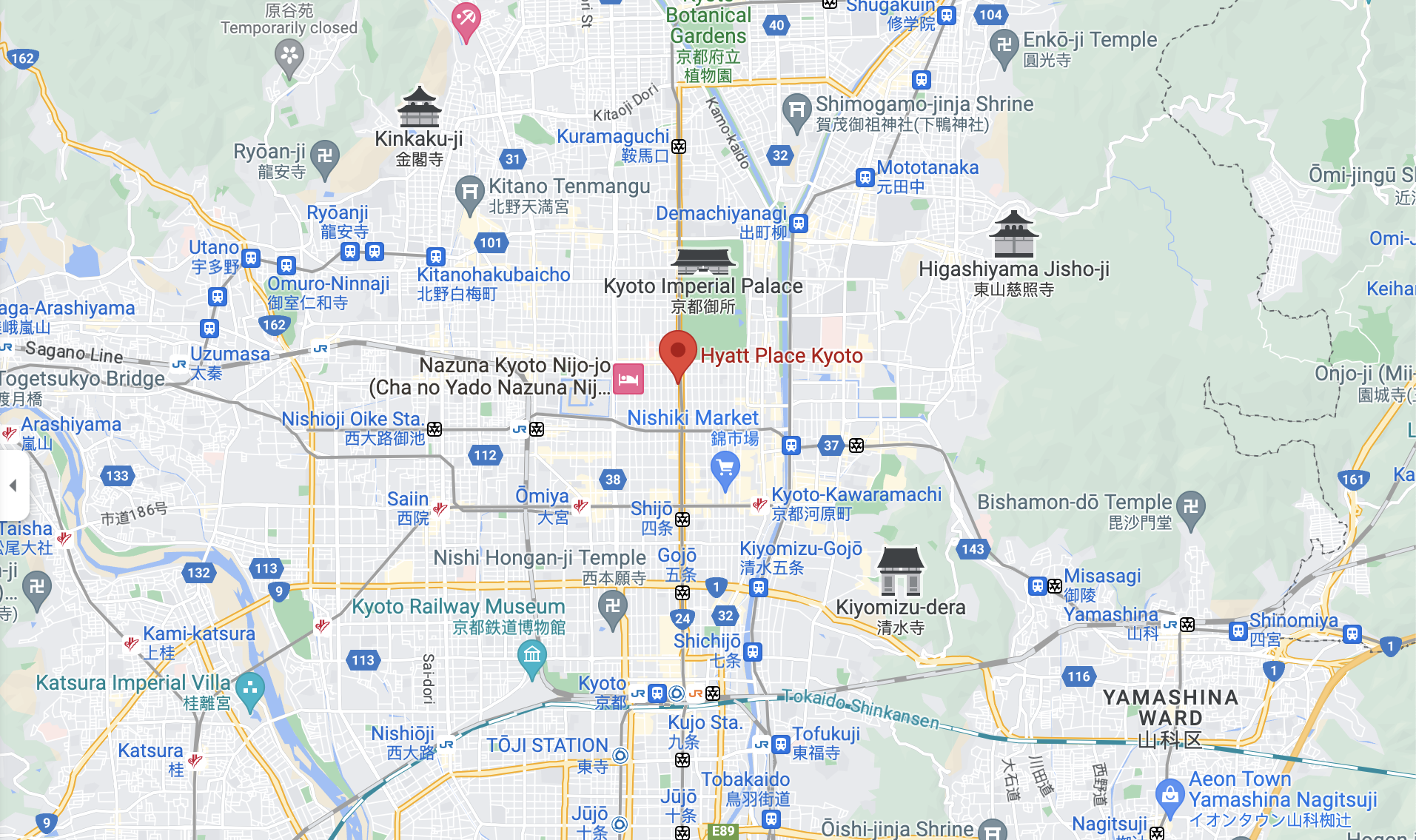 Hyatt Place Kyoto Google maps location Hyatt Place Kyoto google maps location
