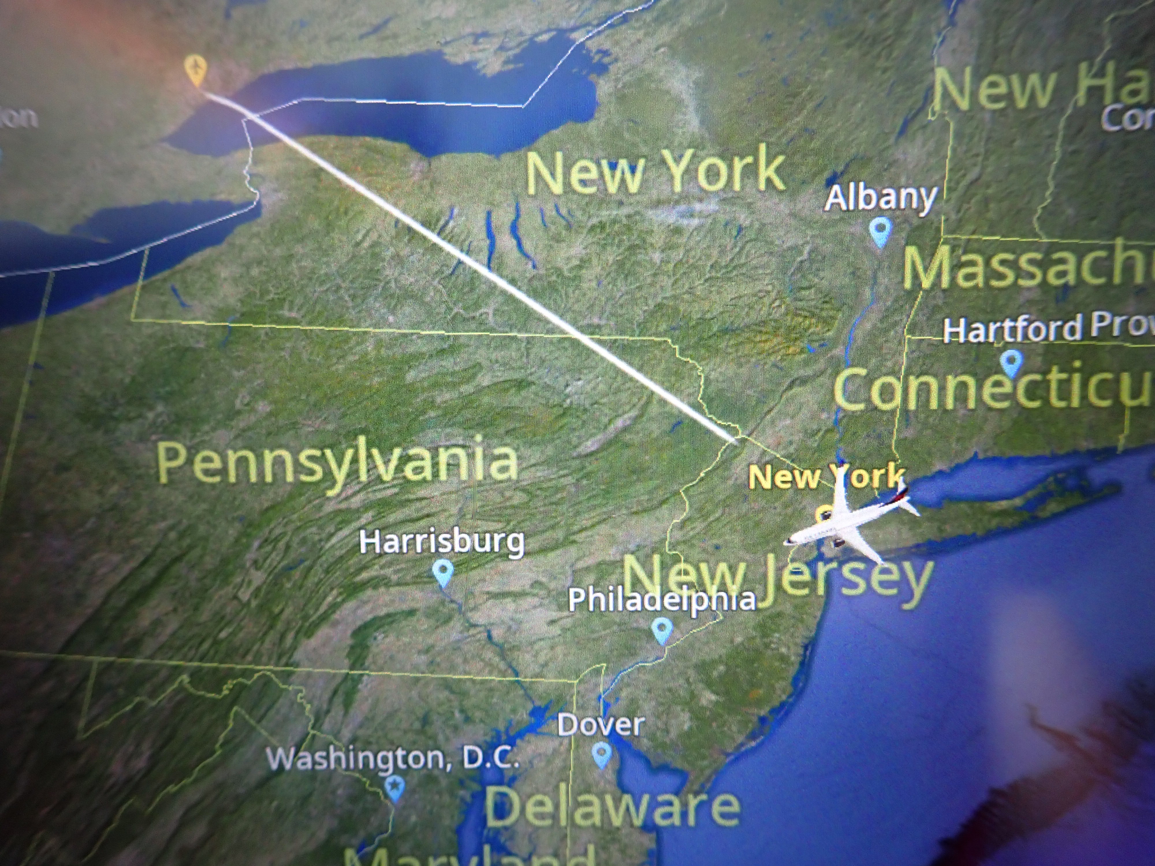 AC707 flight map AC707 flight map