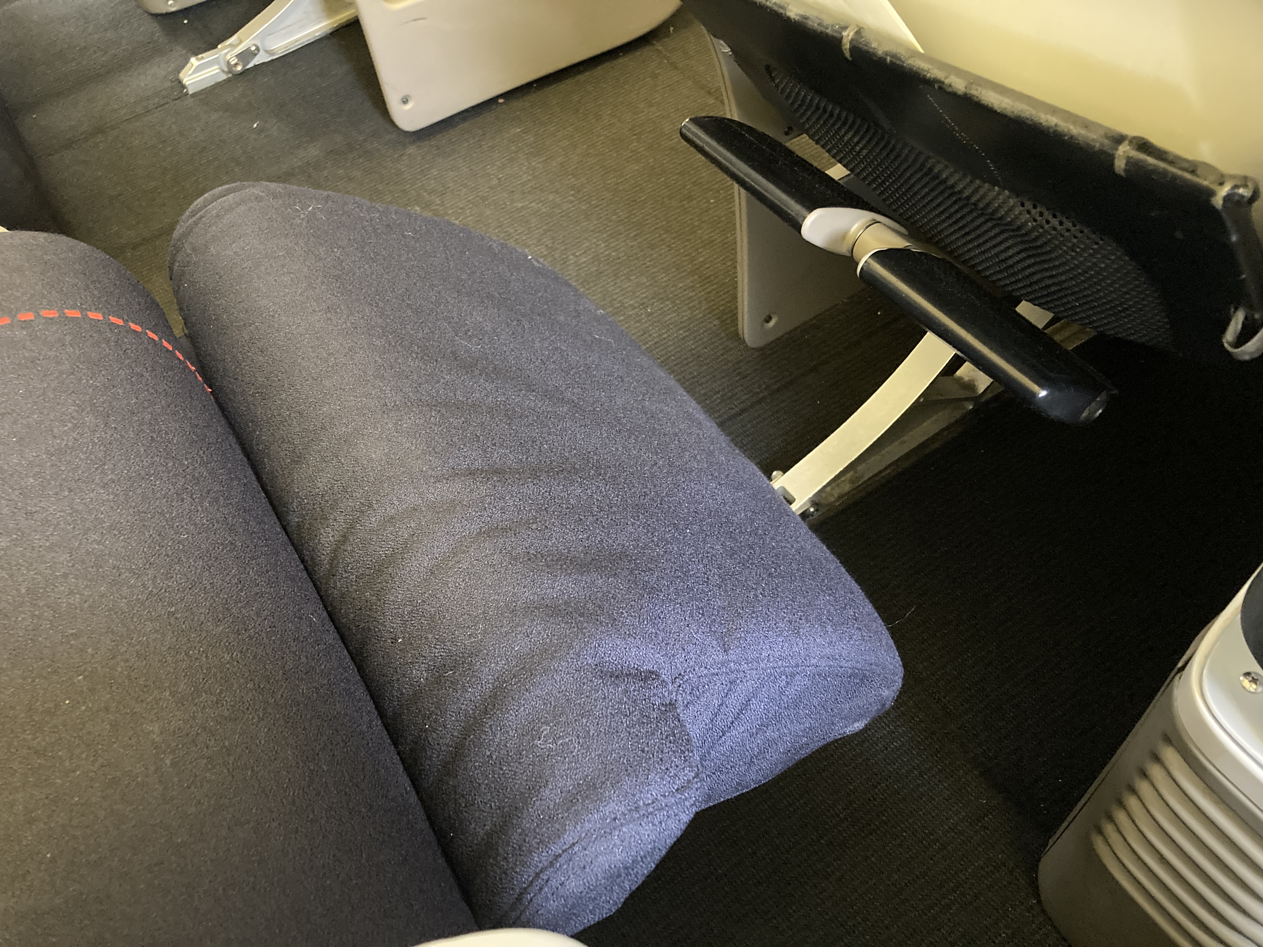 Air France Boeing 777 200 CDG JFK premium economy leg rest extended 