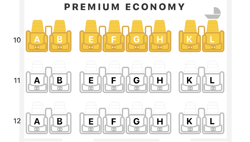 Air France Premium Economy Boeing 777 200 seat map