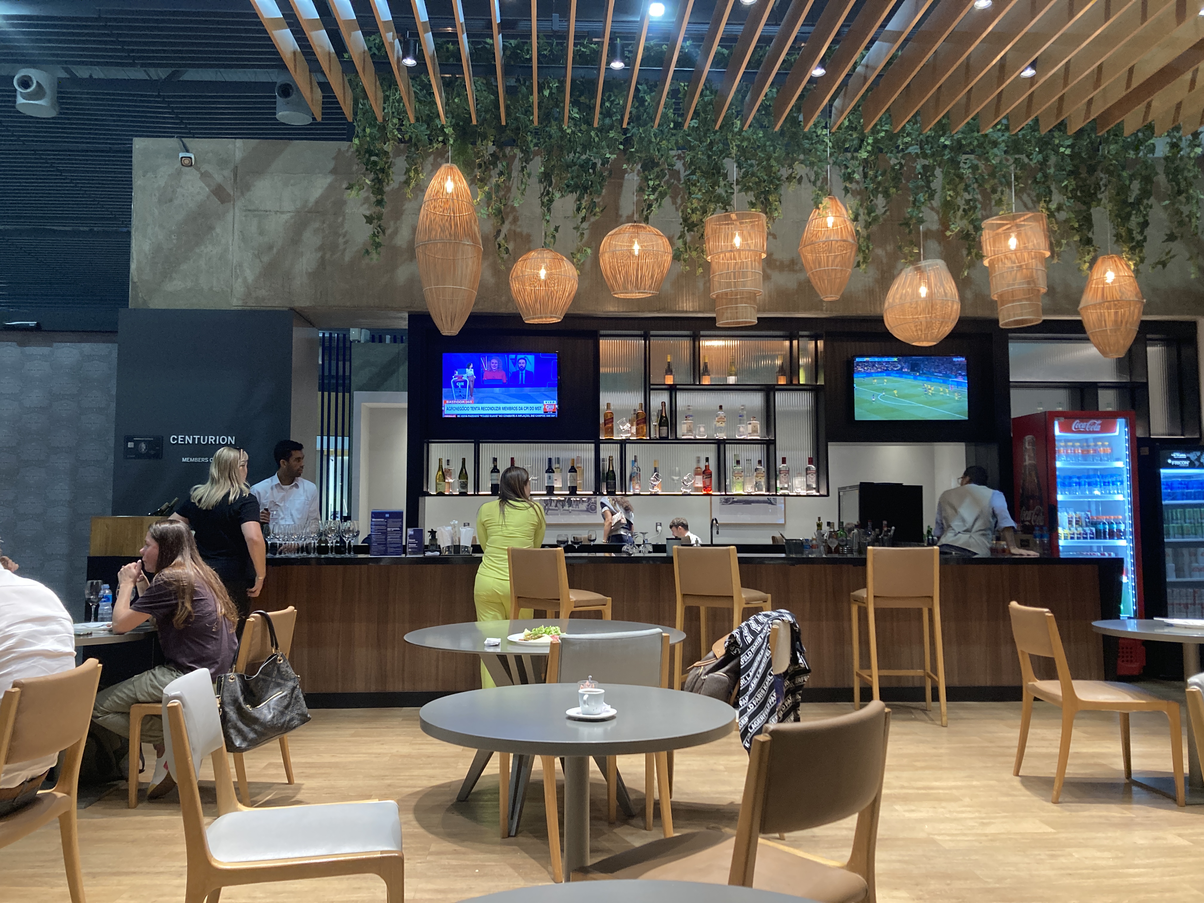 American Express Centurion Lounge Sao Paulo GRU bar area