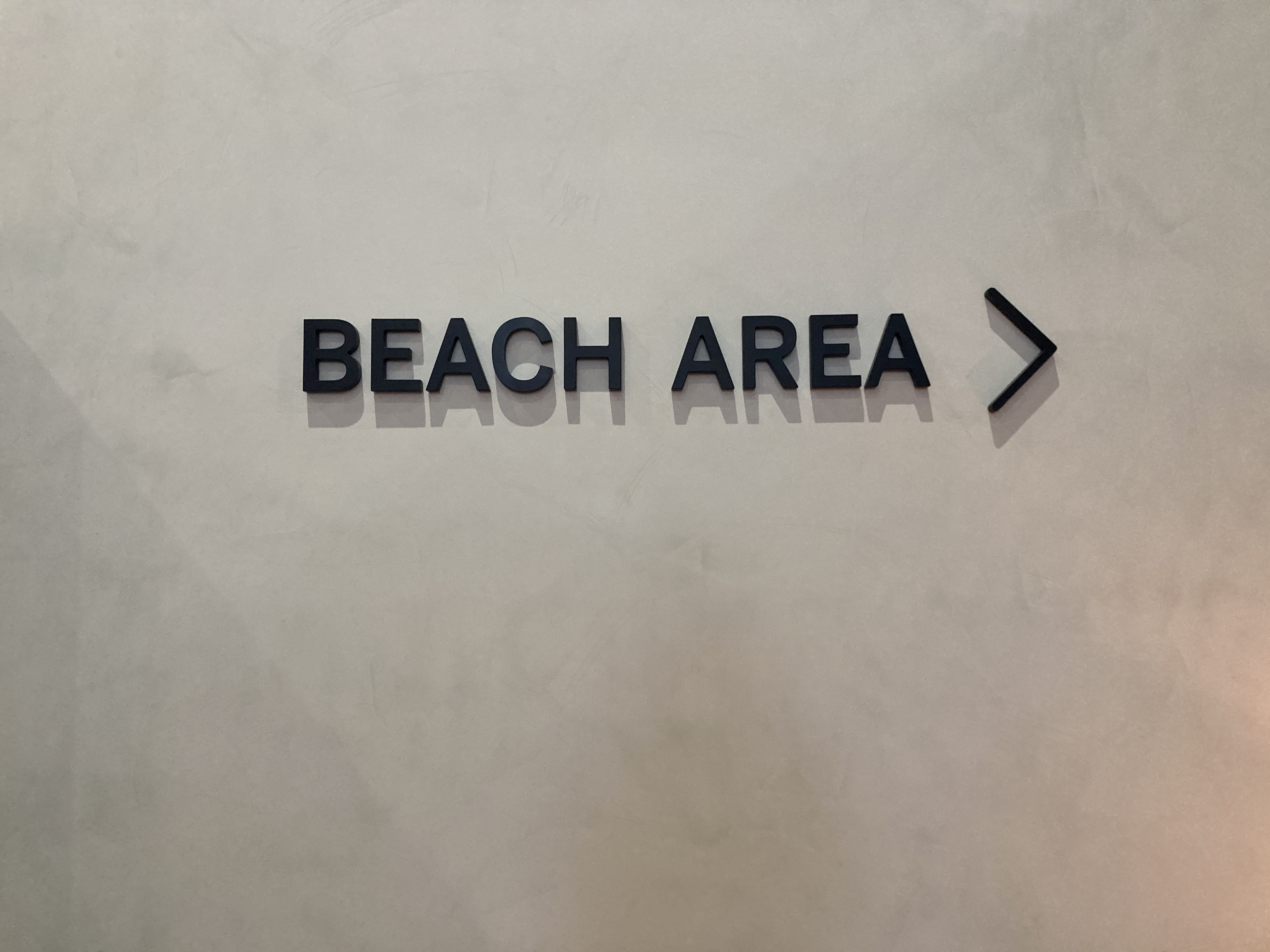 American Express Centurion Lounge Sao Paulo GRU beach area sign