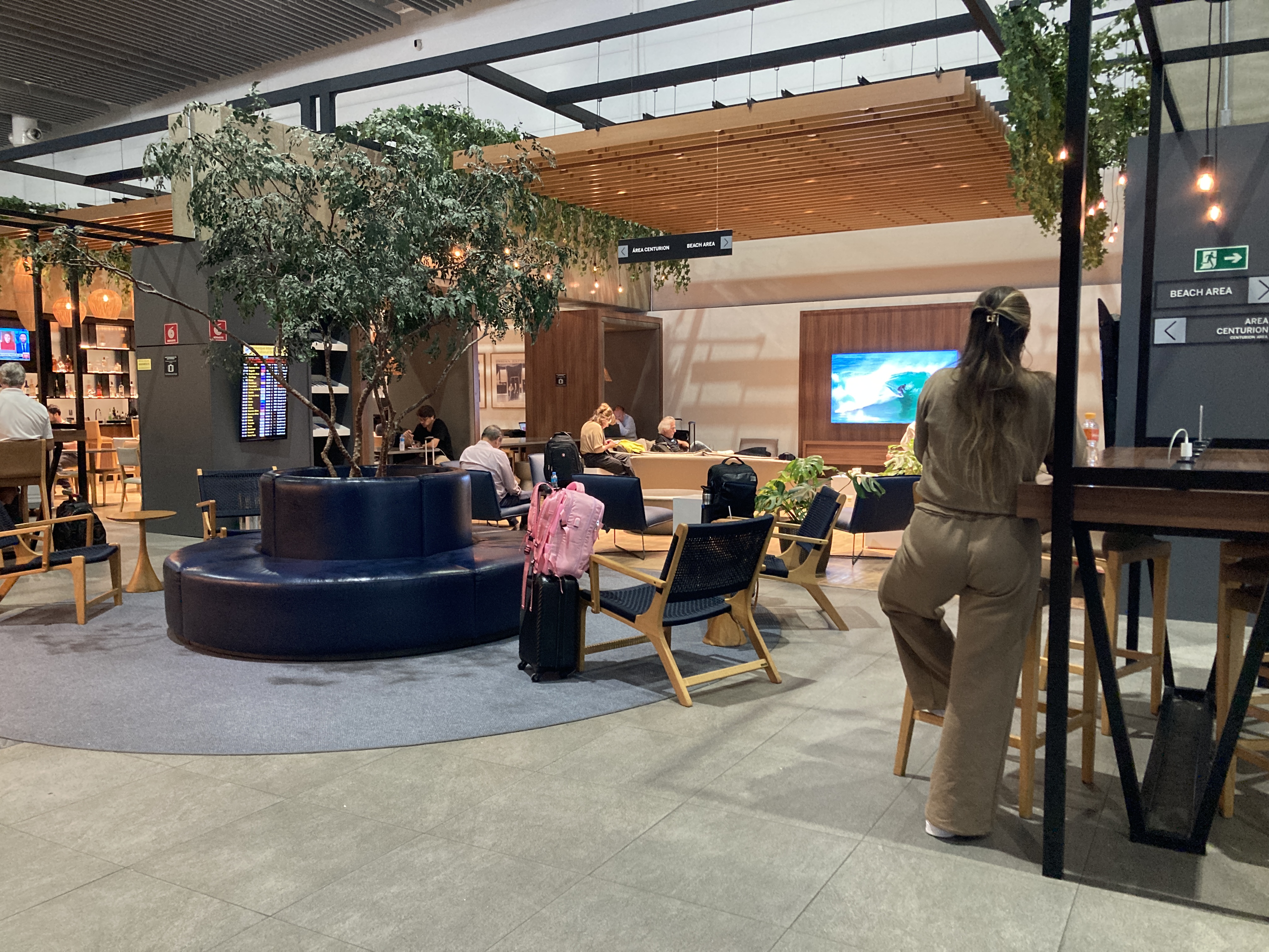 American Express Centurion Lounge Sao Paulo GRU central seating area