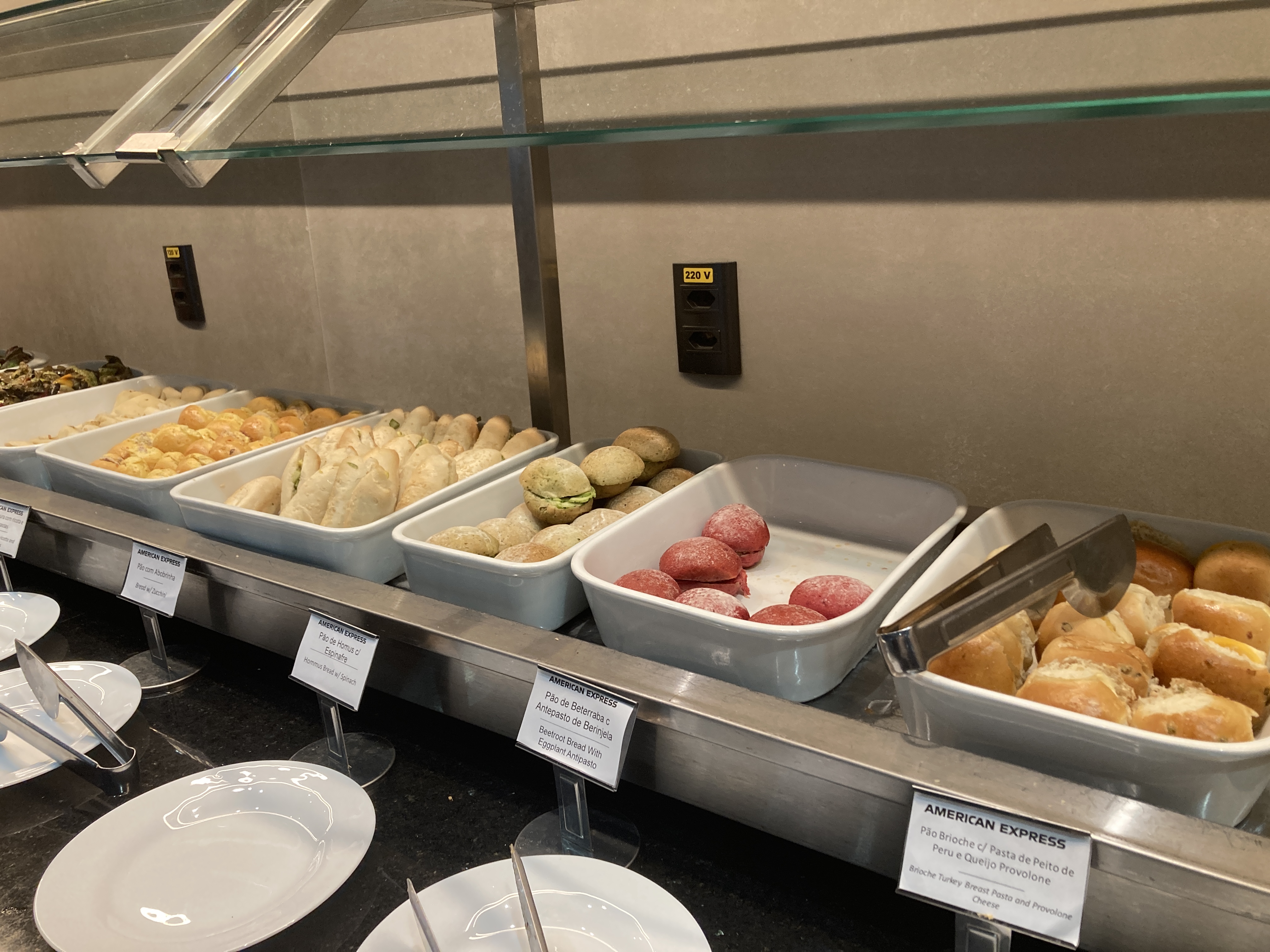 American Express Centurion Lounge Sao Paulo GRU sandwiches