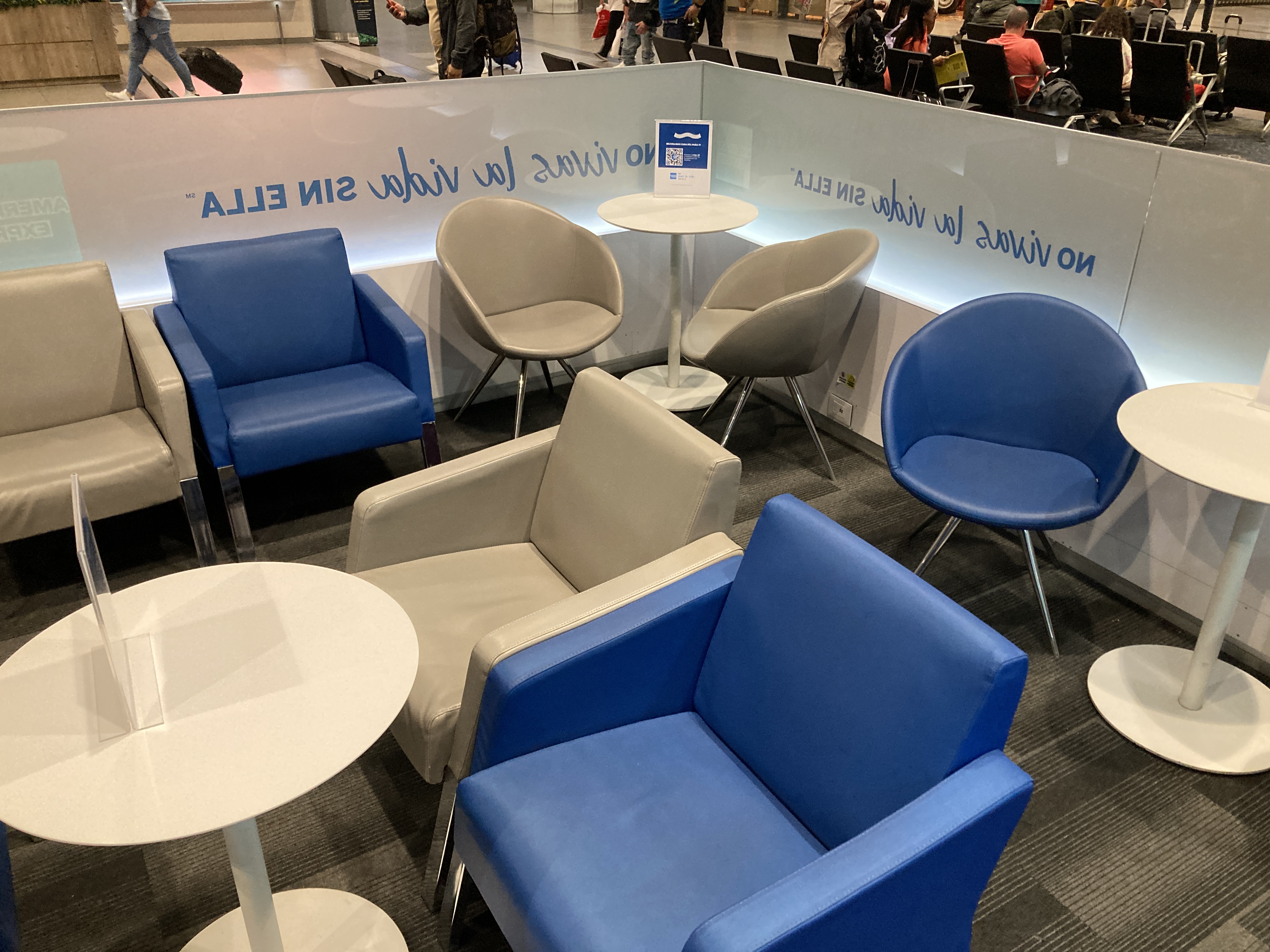 American Express Lounge Bogota BOG chairs