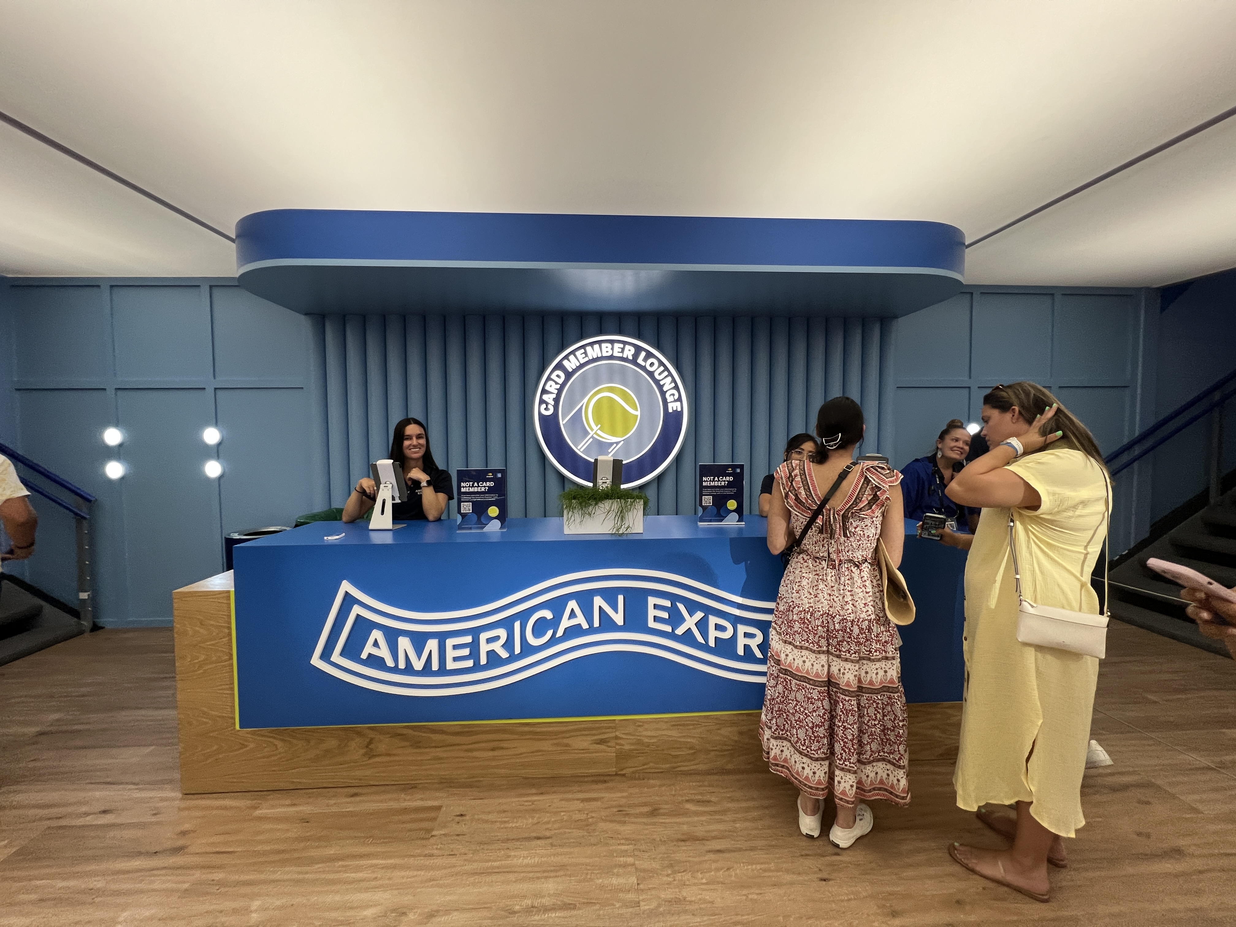 Amex US Open Card Member Lounge Entrance Desk Amex US Open Card Member Lounge Entrance Desk