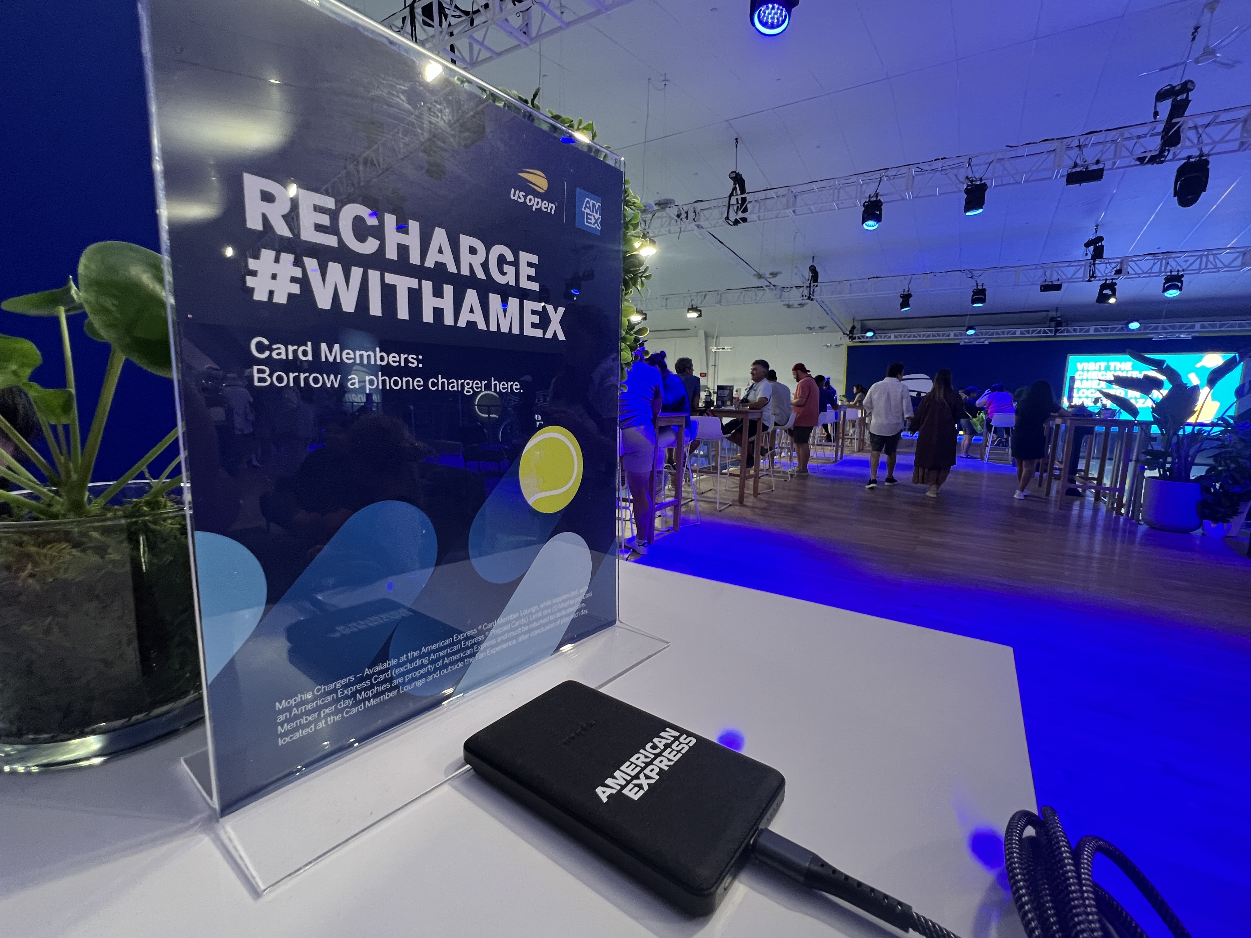 Amex US Open Fan Experience Charger Station Amex US Open Fan Experience Charger Station