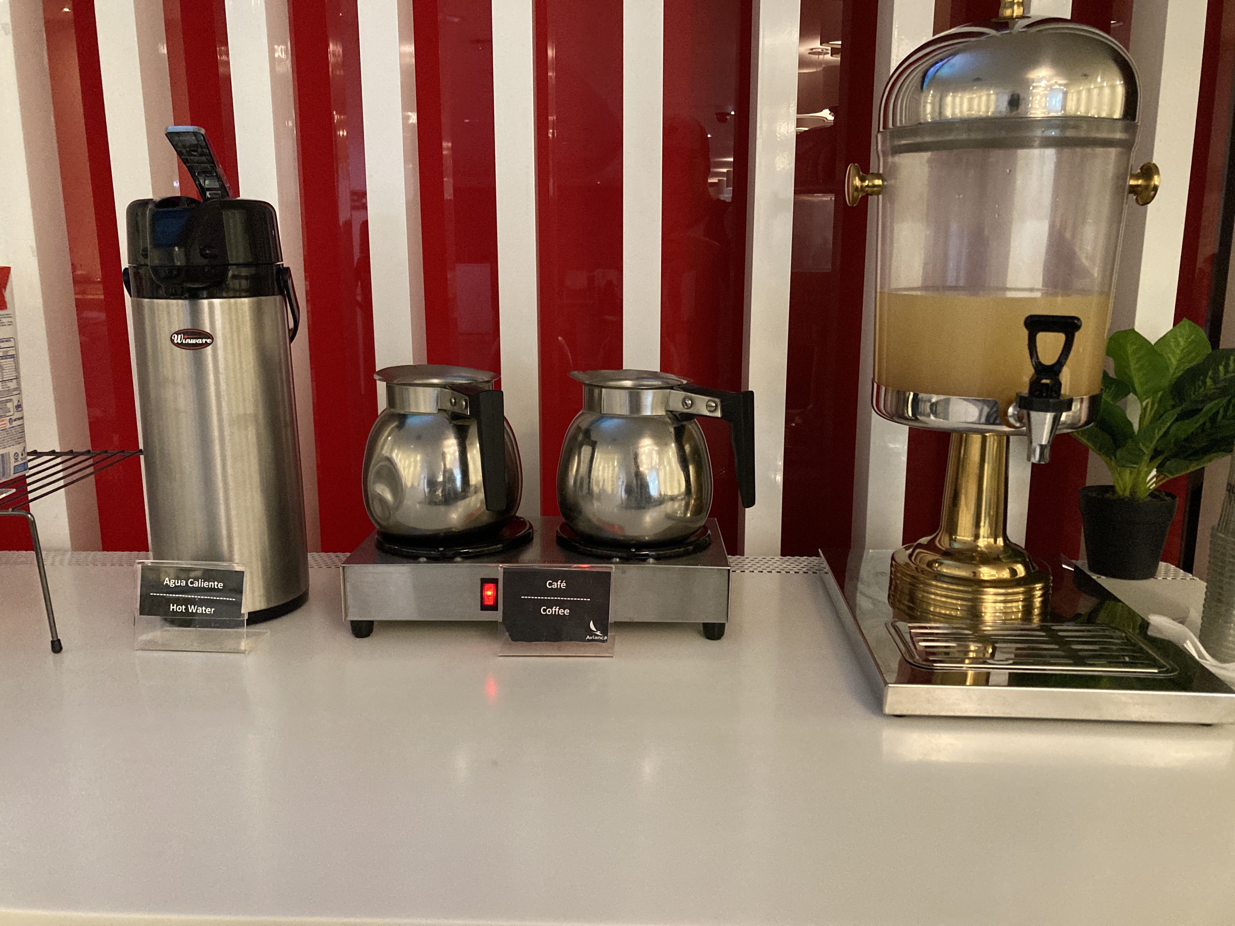 Avianca VIP lounge SAL drink options Avianca VIP lounge SAL drink options