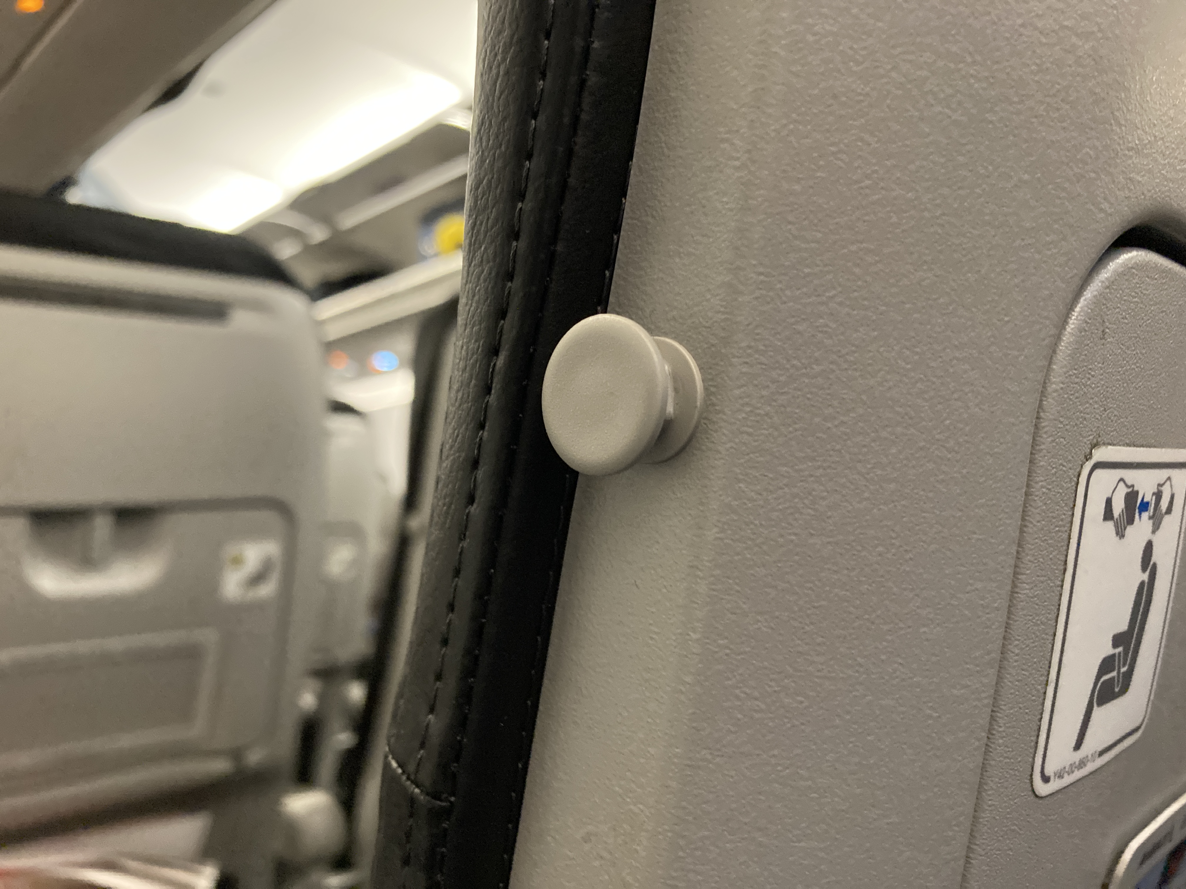 Avianca economy A320 LAX SAL seat coat hook