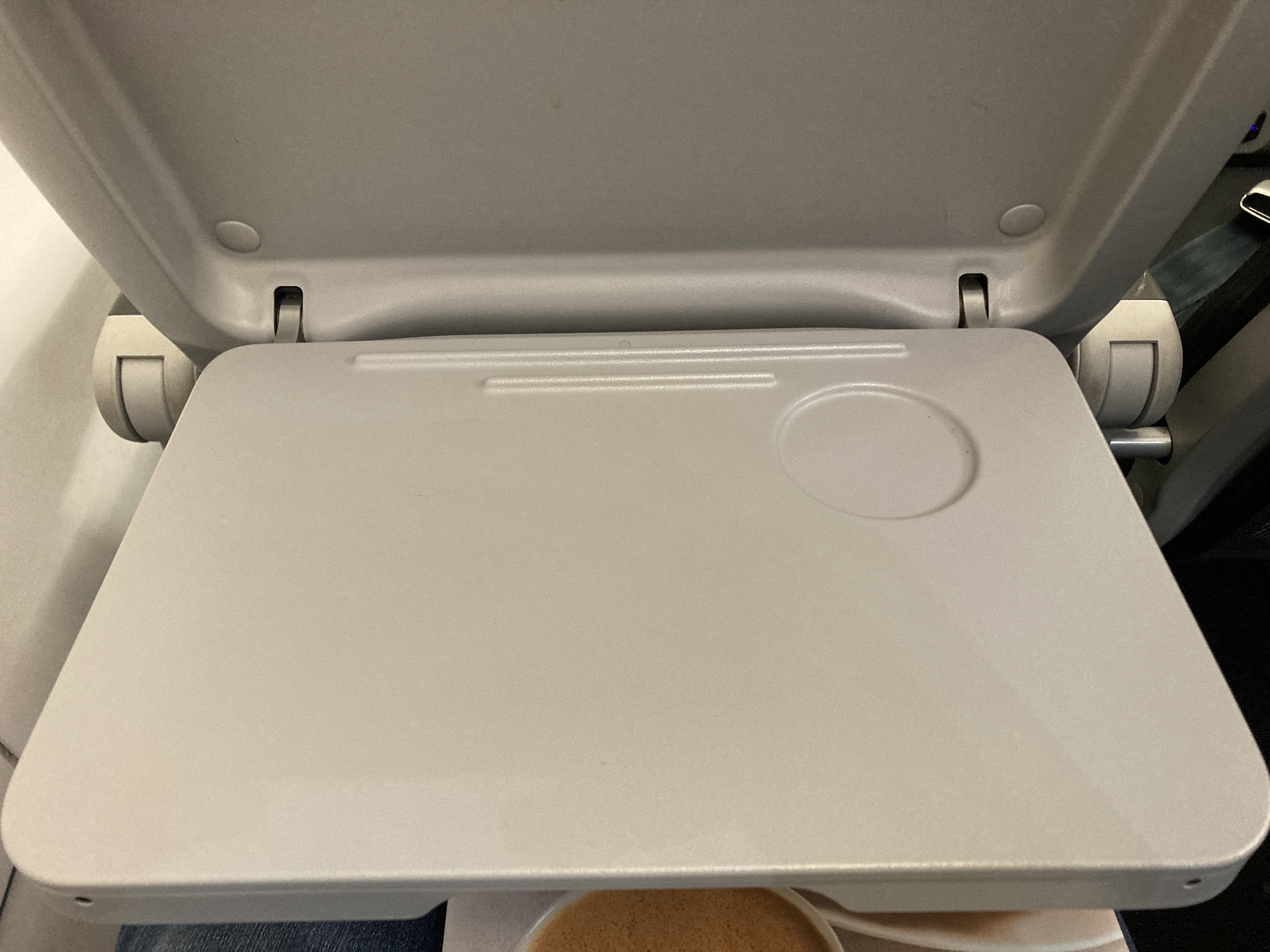 Avianca economy A320 LAX SAL tray table