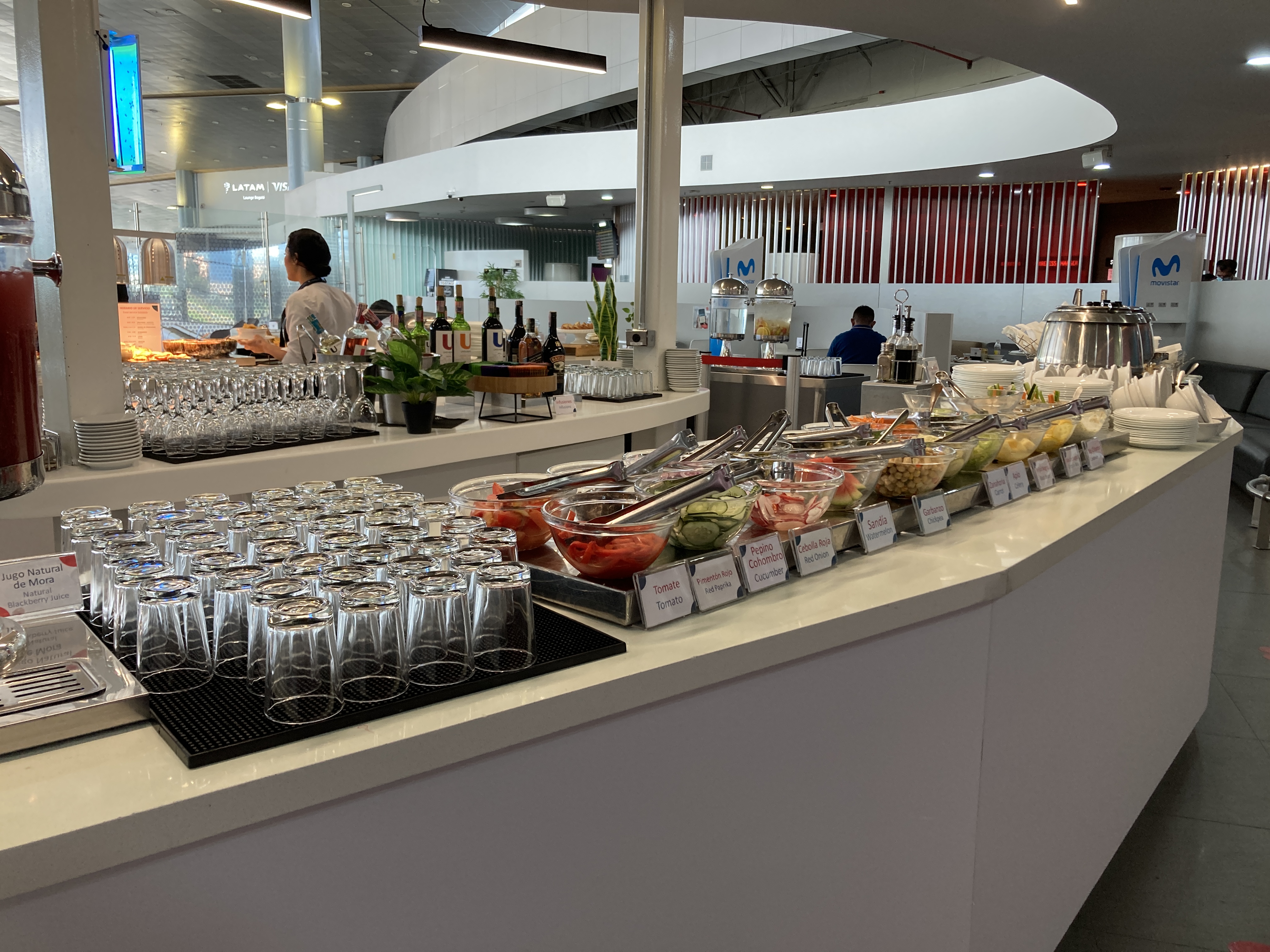 Avianca lounge Bogota BOG buffet