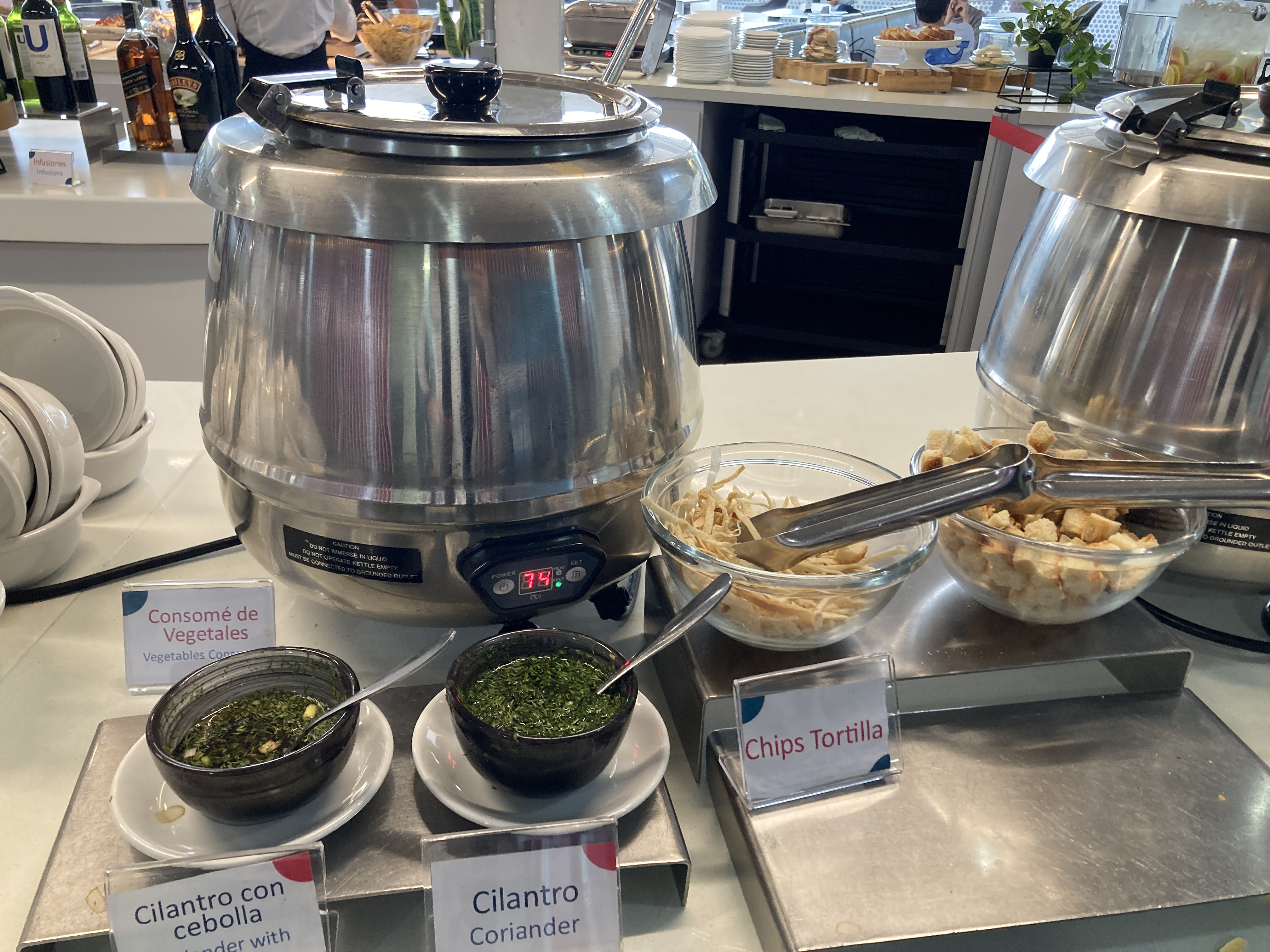 Avianca lounge Bogota BOG soups