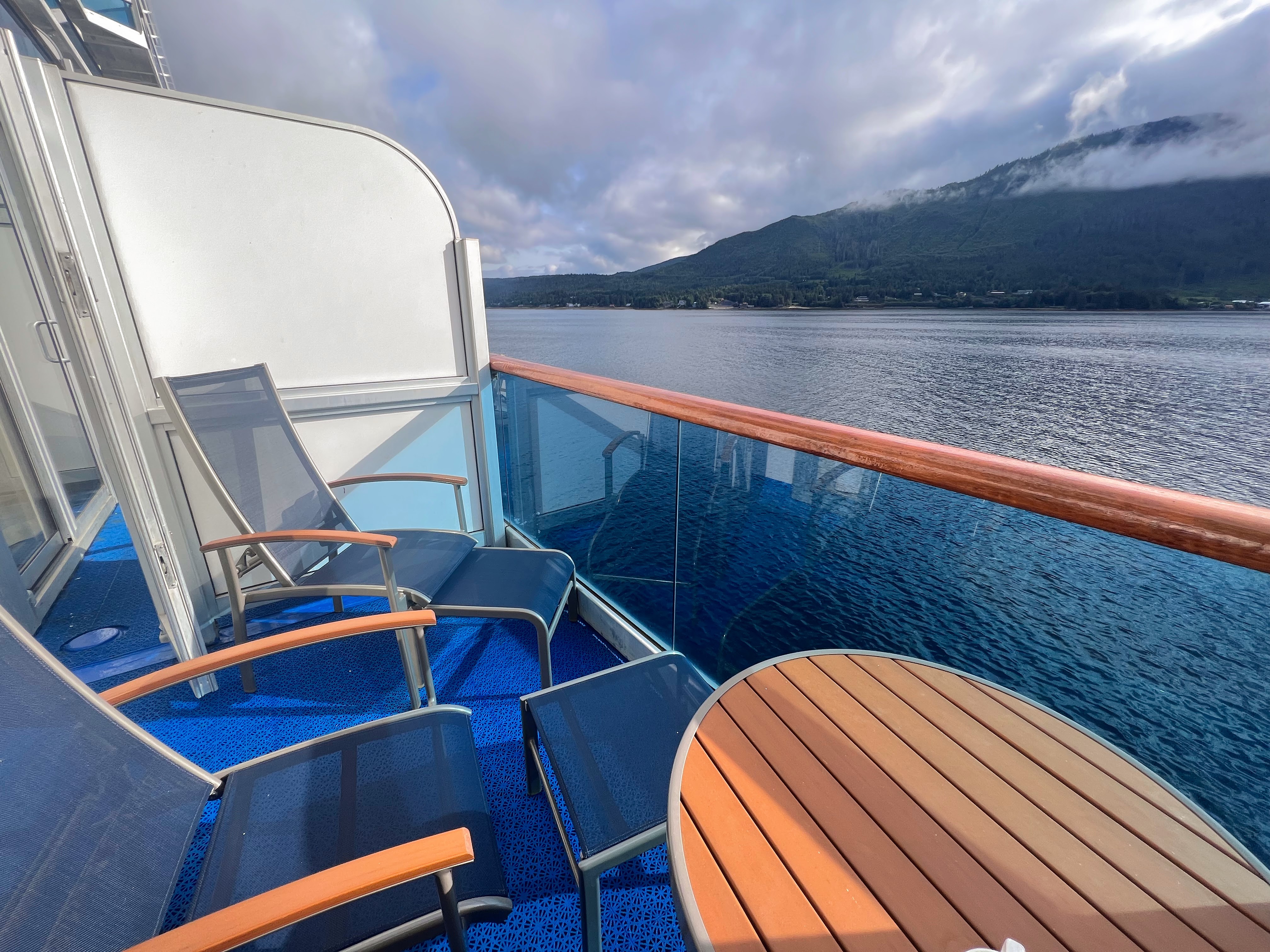 Balcony on Alaska cruise Balcony on Alaska cruise