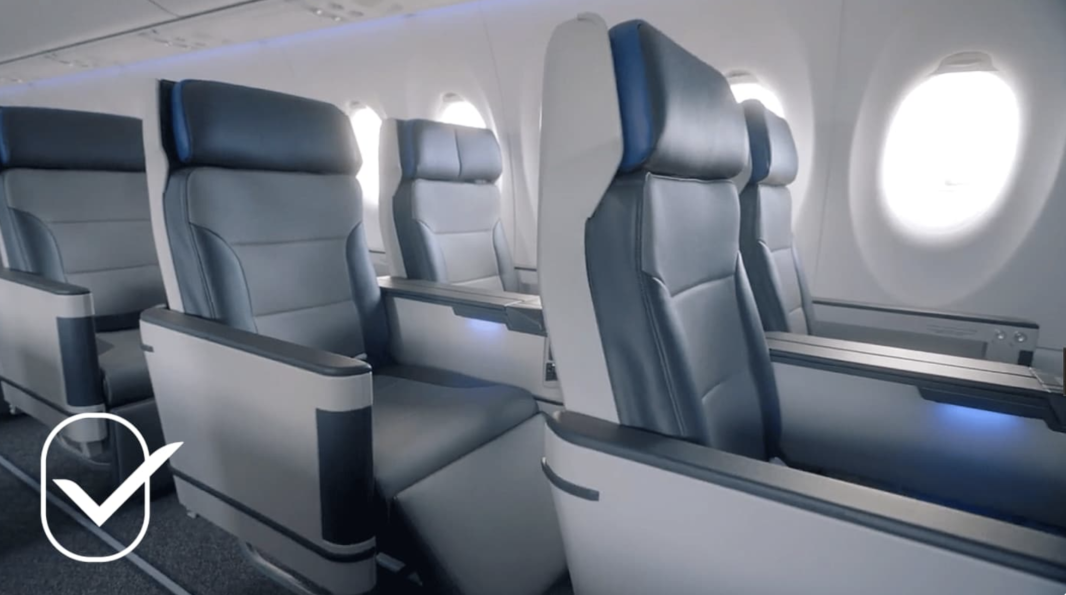 Breeze Airways plane interior Breeze Airways plane interior