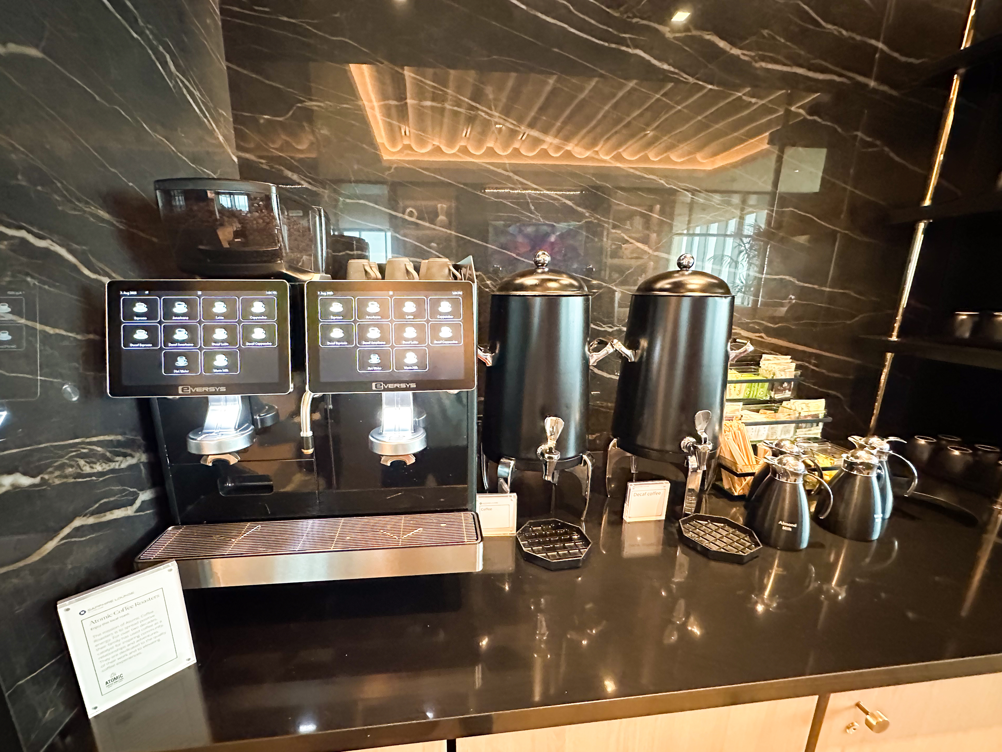 Chase Sapphire Lounge Boston coffee station