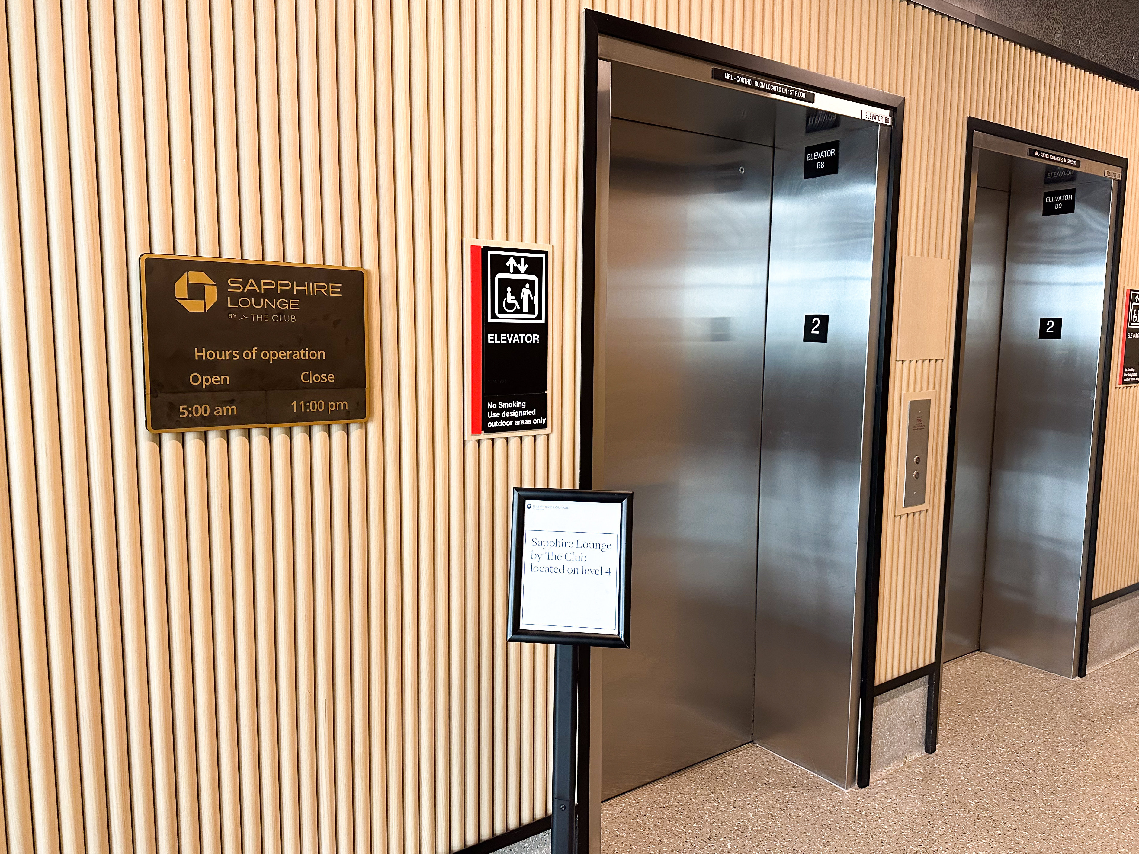 Chase Saphire Lounge Elevator