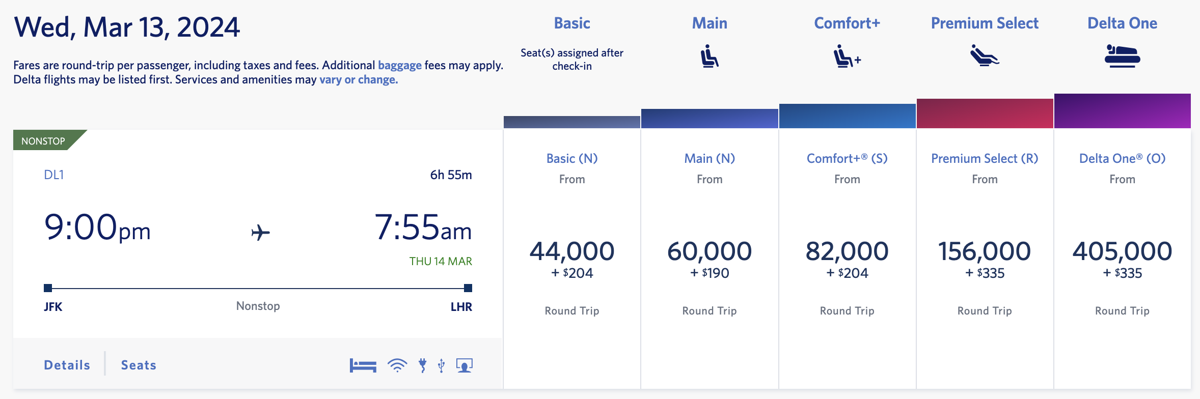 Delta award prices to Europe