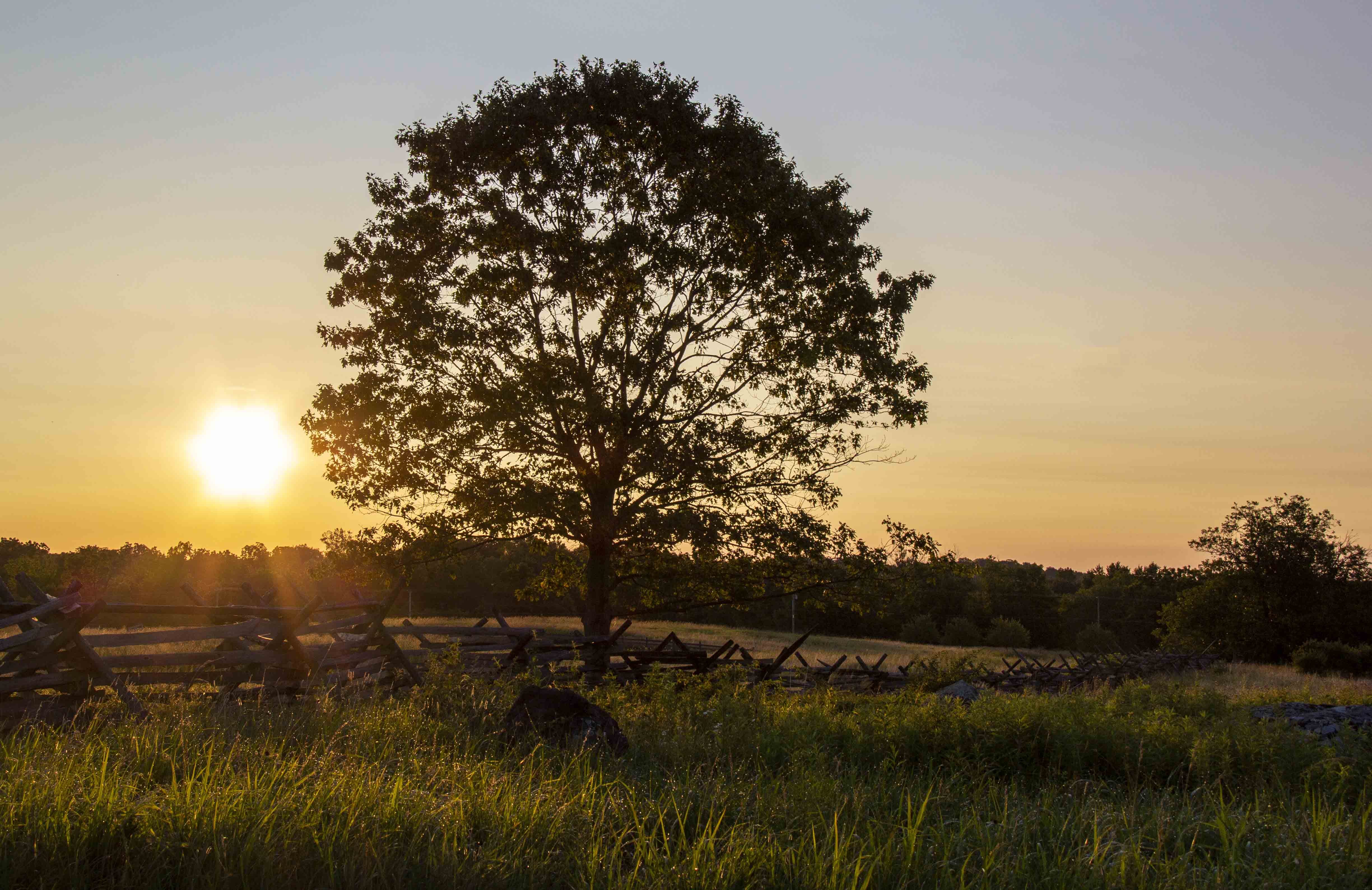 Gettysburg National Military Park at Sunset