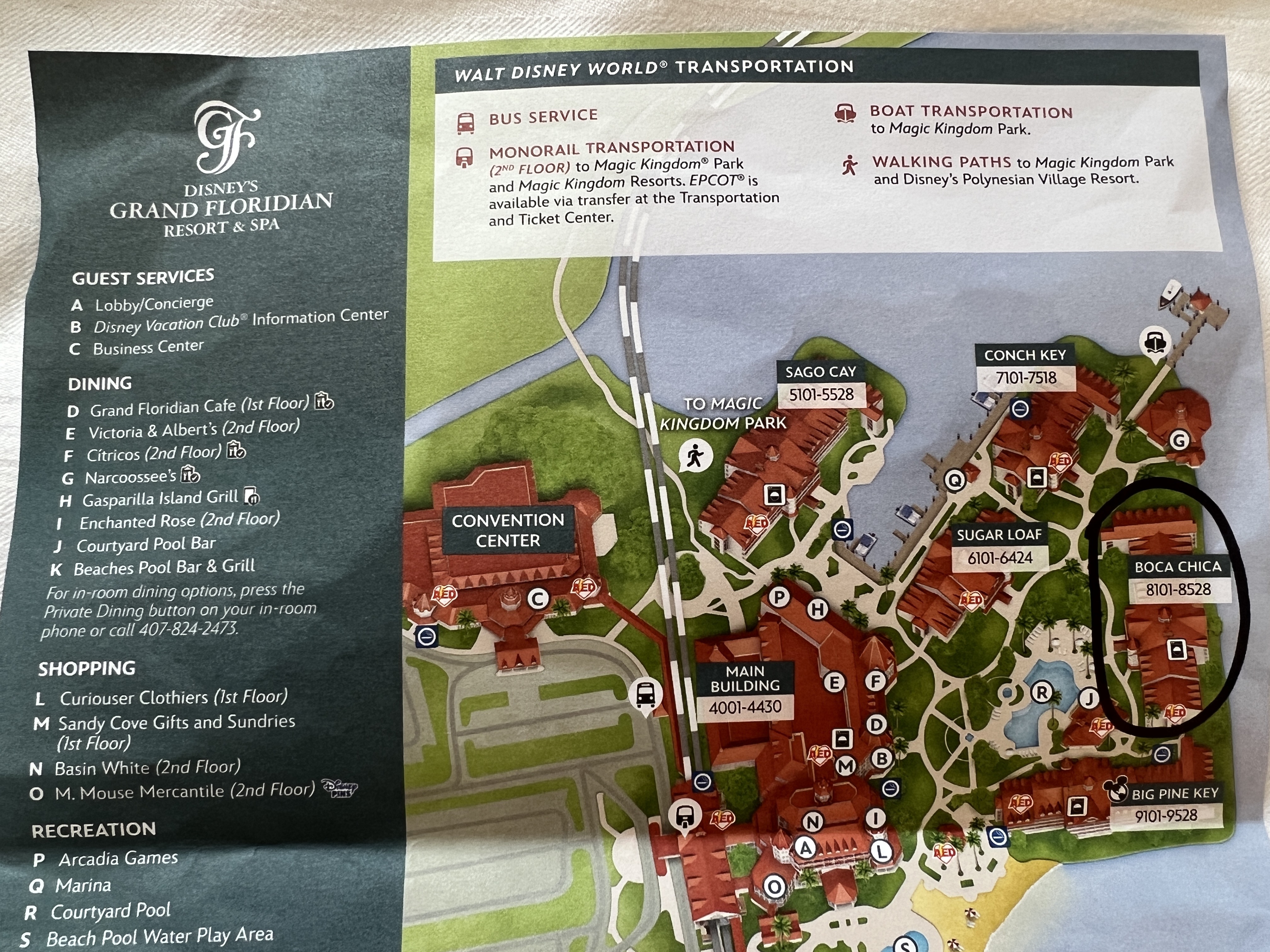 Grand Floridian Property Map 