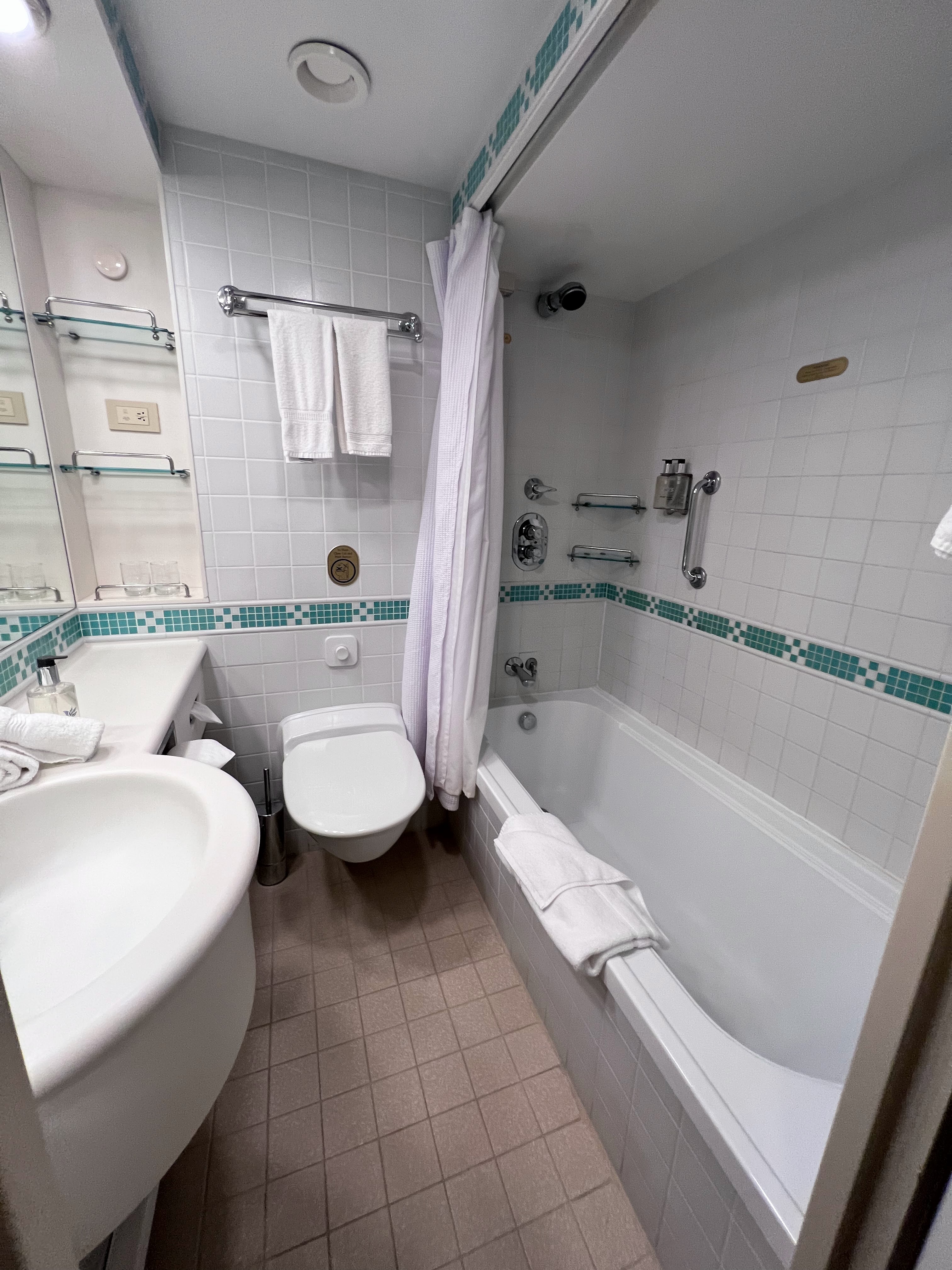 Grand Princess mini suite bathroom Grand Princess mini suite bathroom
