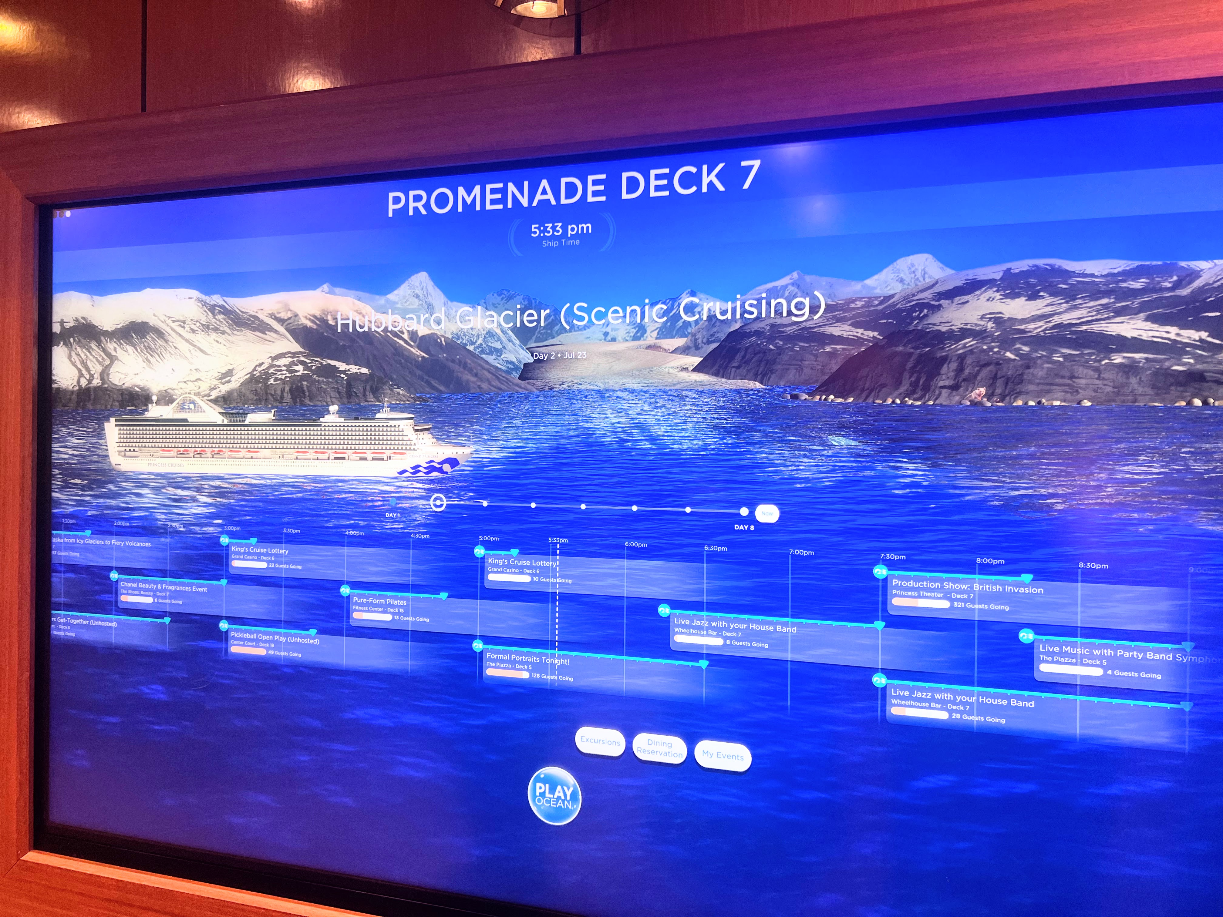 Interactive boards on Grand Princess Interactive boards on Grand Princess