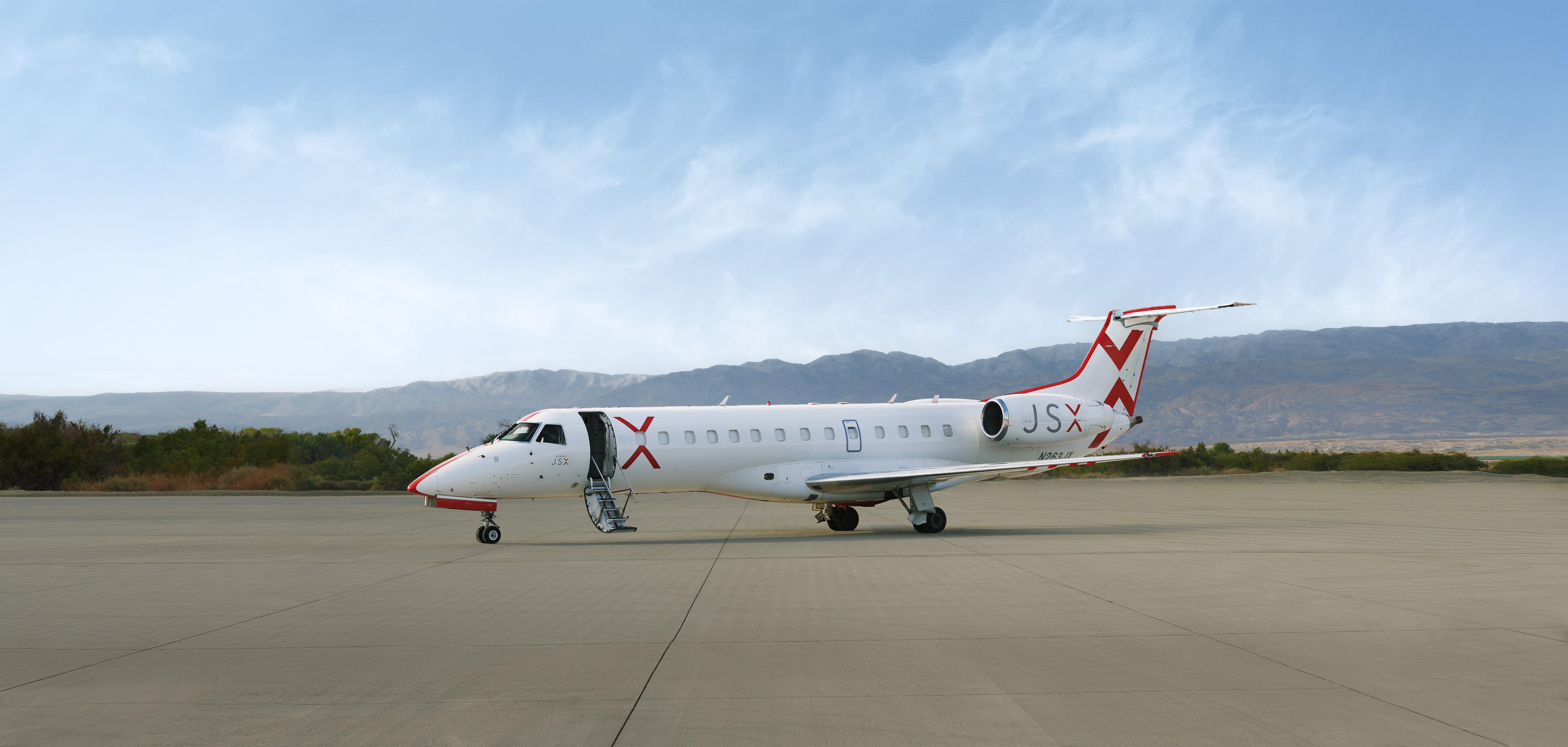 JSX jet on tarmac JSX jet on tarmac