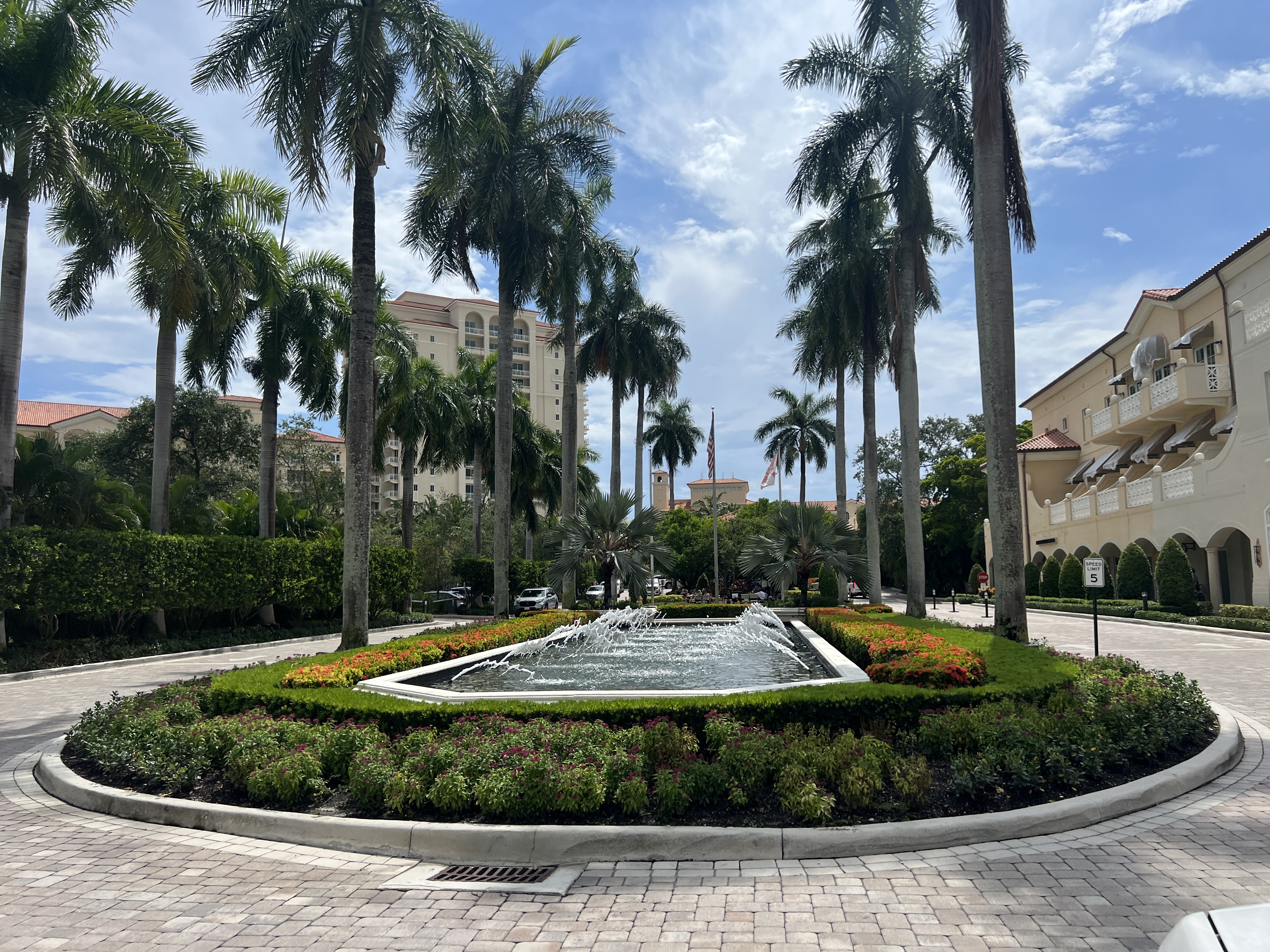 JW Marriott Turnberry Entrance Fountain with Palm Trees JW Marriott Turnberry Entrance Fountain with Palm Trees
