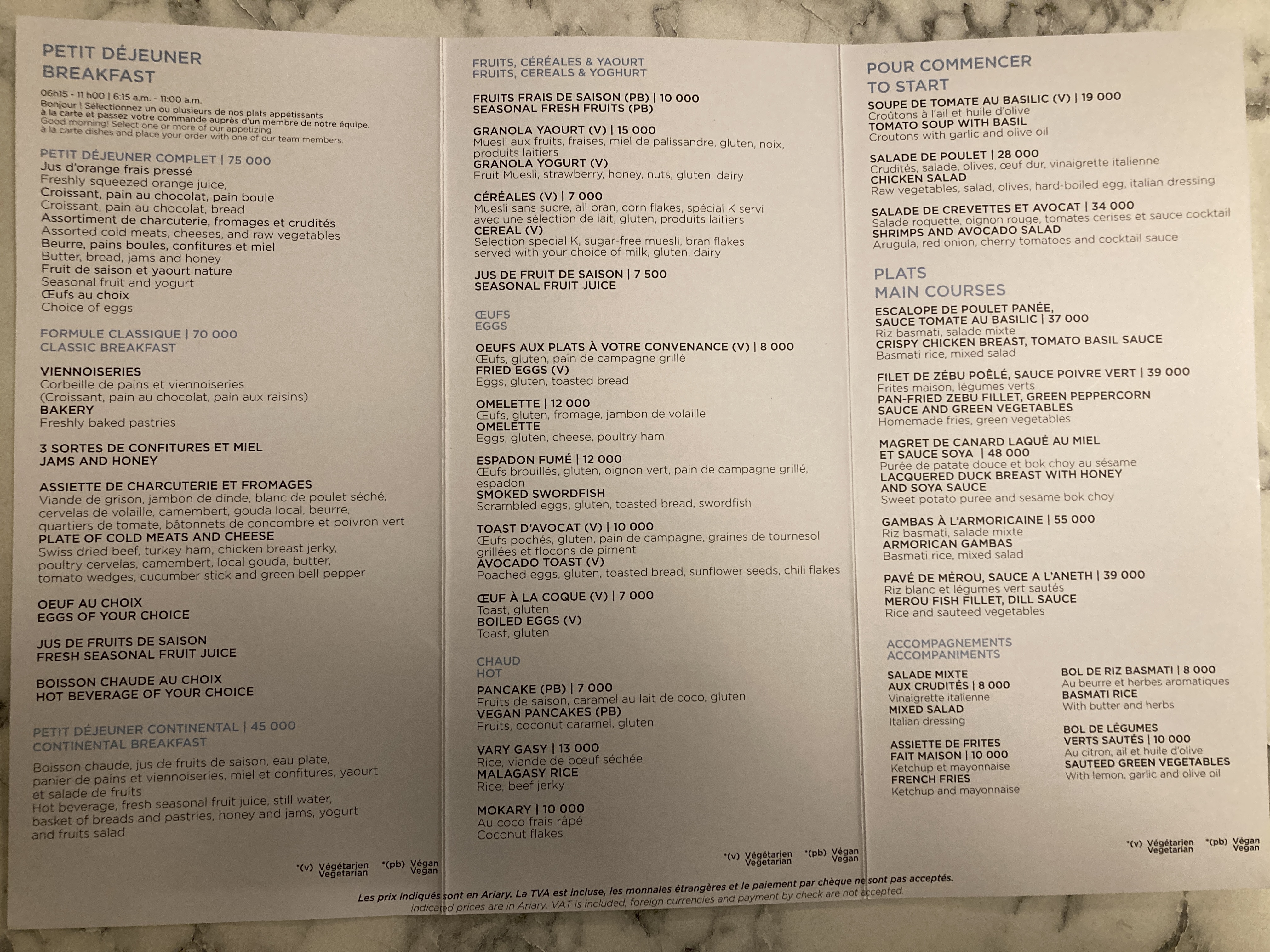 Radisson Serviced Apartments Antananarivo breakfast menu Radisson Serviced Apartments Antananarivo breakfast menu