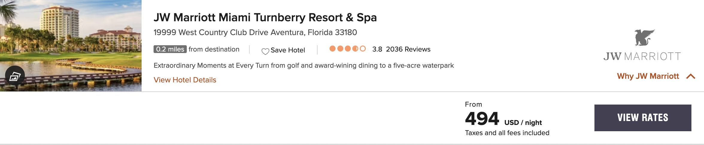 Marriott Turnberry Resort & Spa cash rates Marriott Turnberry Resort & Spa cash rates