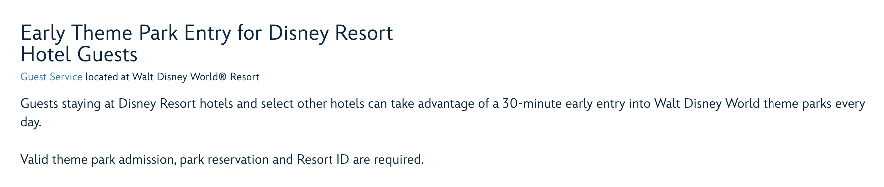 Disney Resorts Guests Early Magic Hours