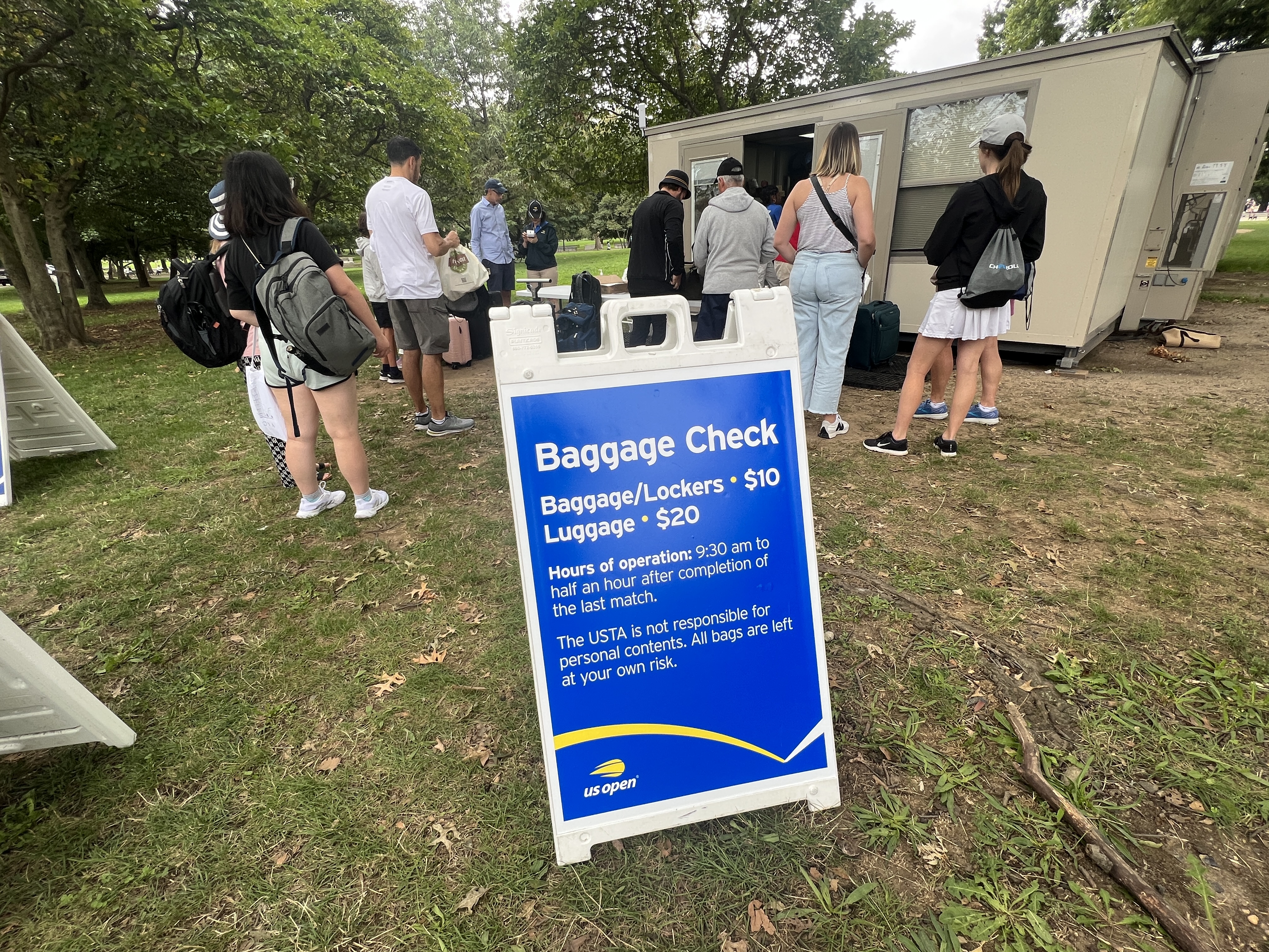 U.S. Open Baggage Check Cost U.S. Open Baggage Check Cost