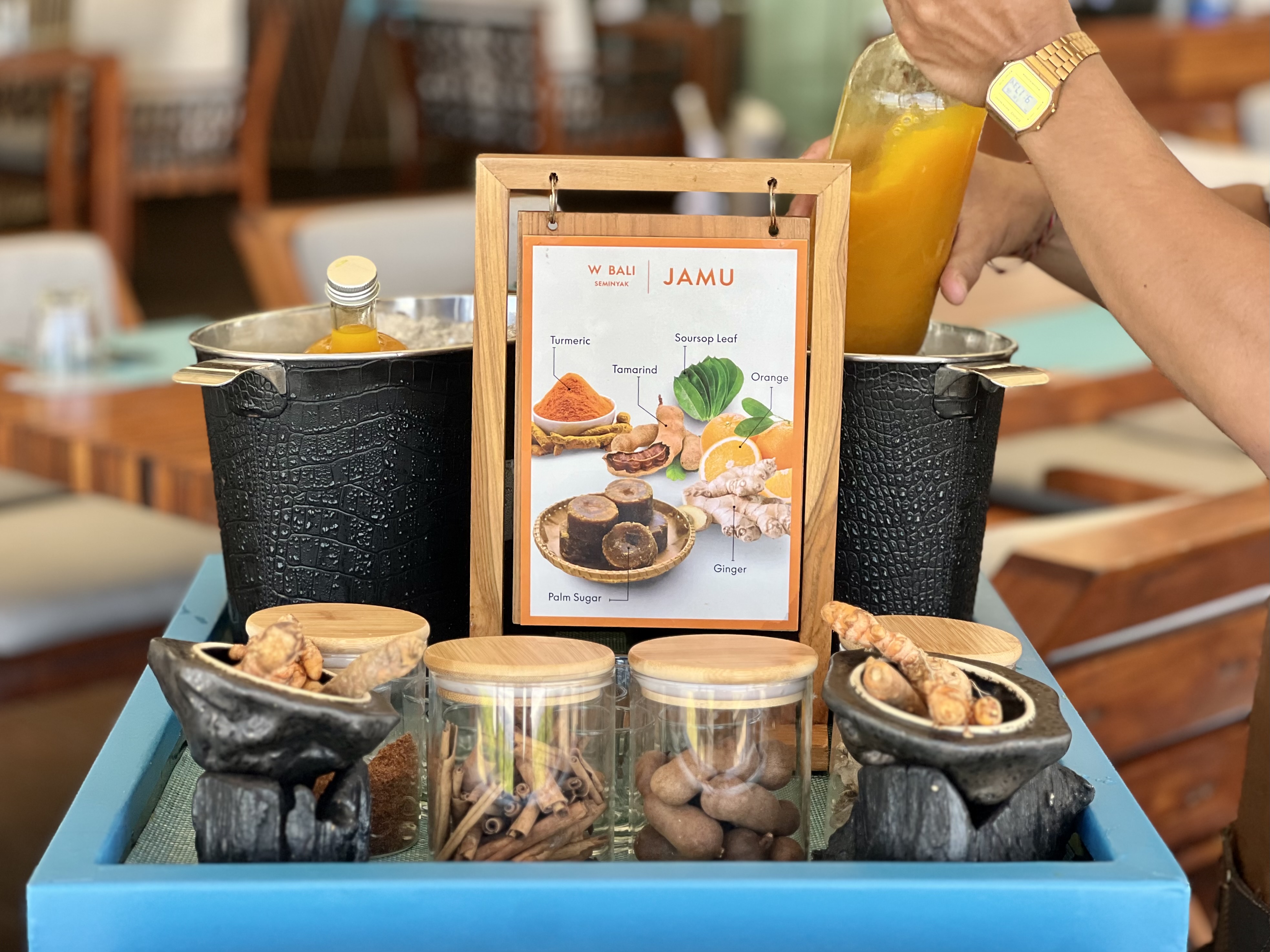 W Seminyak Bali breakfast Jamu