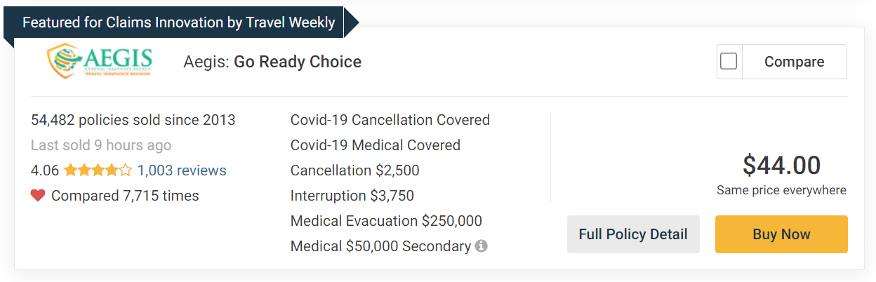 covid 19 travel insurance quote with the lowest price