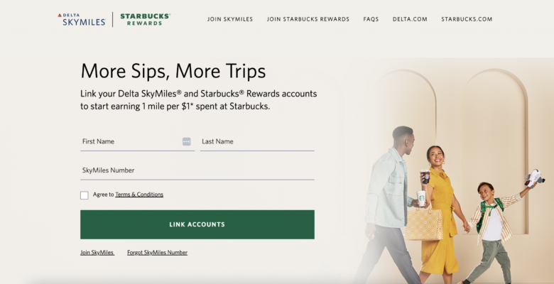 Delta and Starbucks Linking Page Delta and Starbucks Linking Page