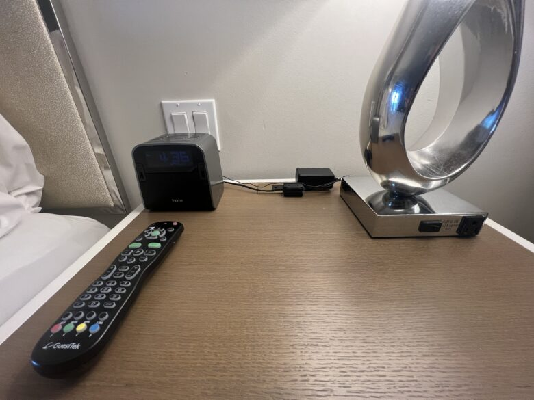 JW Marriott Turnberry room nightstand JW Marriott Turnberry room nightstand