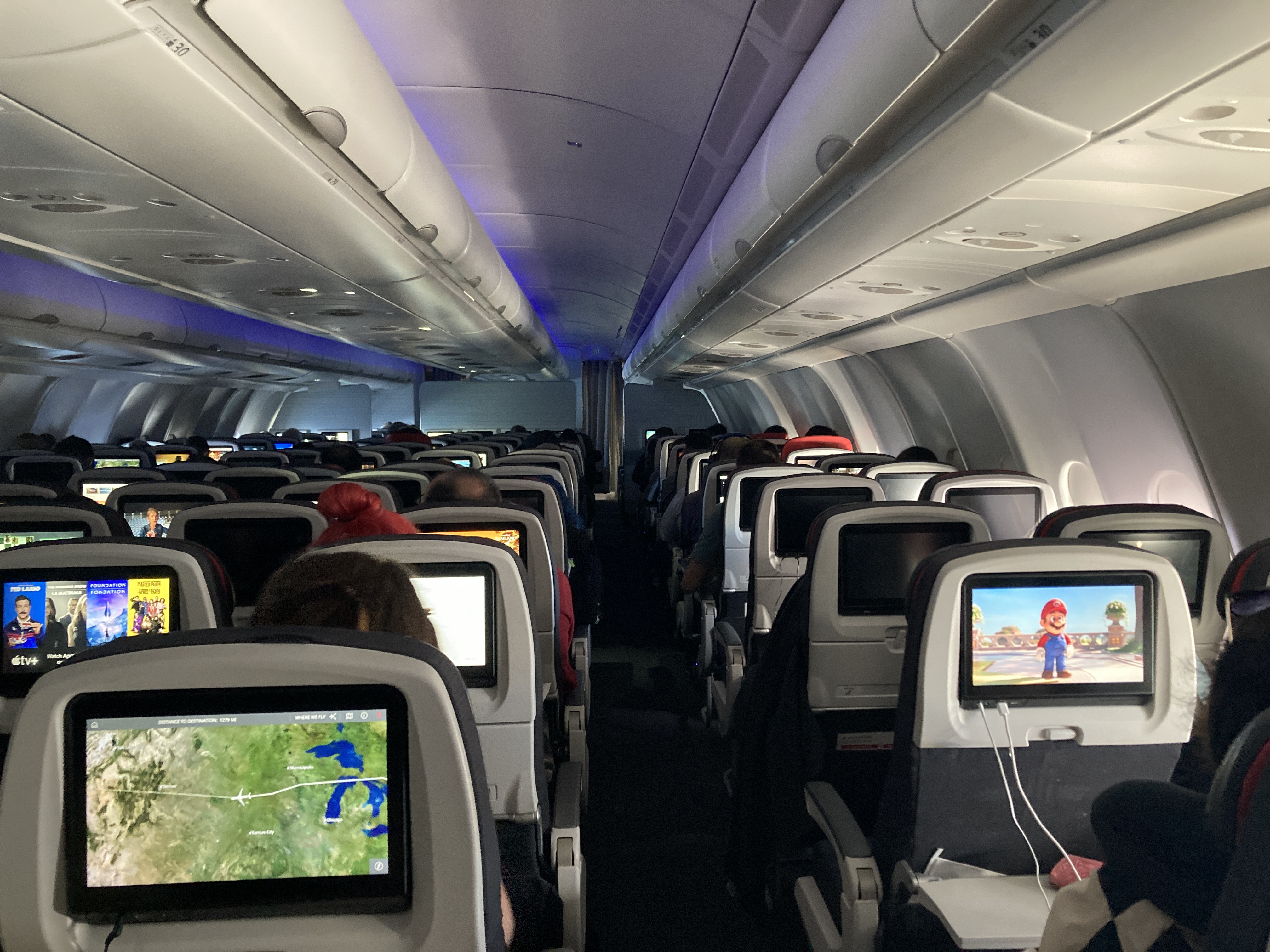 Air Canada A330 300 economy YUL LAX cabin Air Canada A330 300 economy YUL LAX cabin