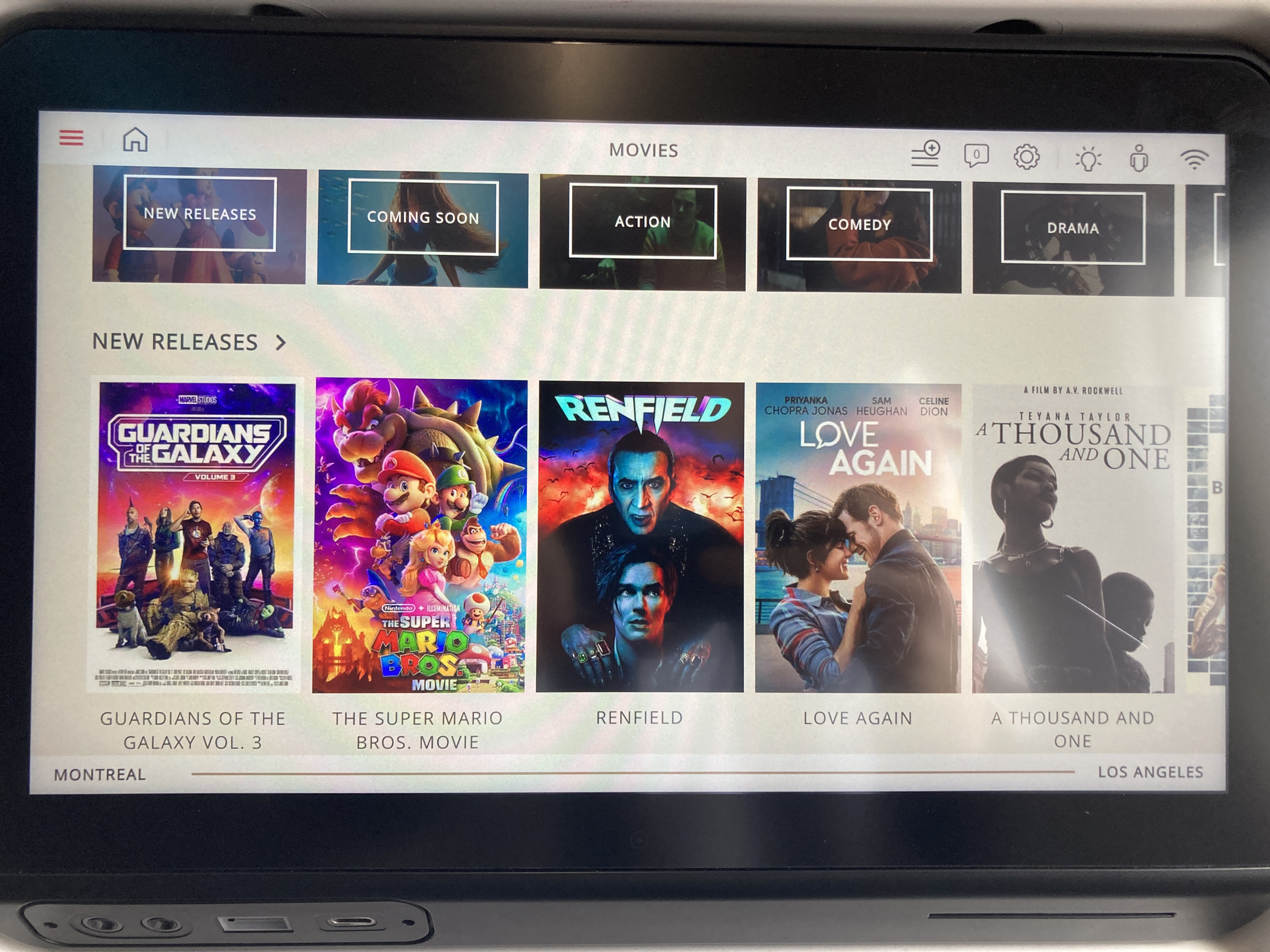 Air Canada A330 300 economy YUL LAX entertainment new movies Air Canada A330 300 economy YUL LAX entertainment new movies