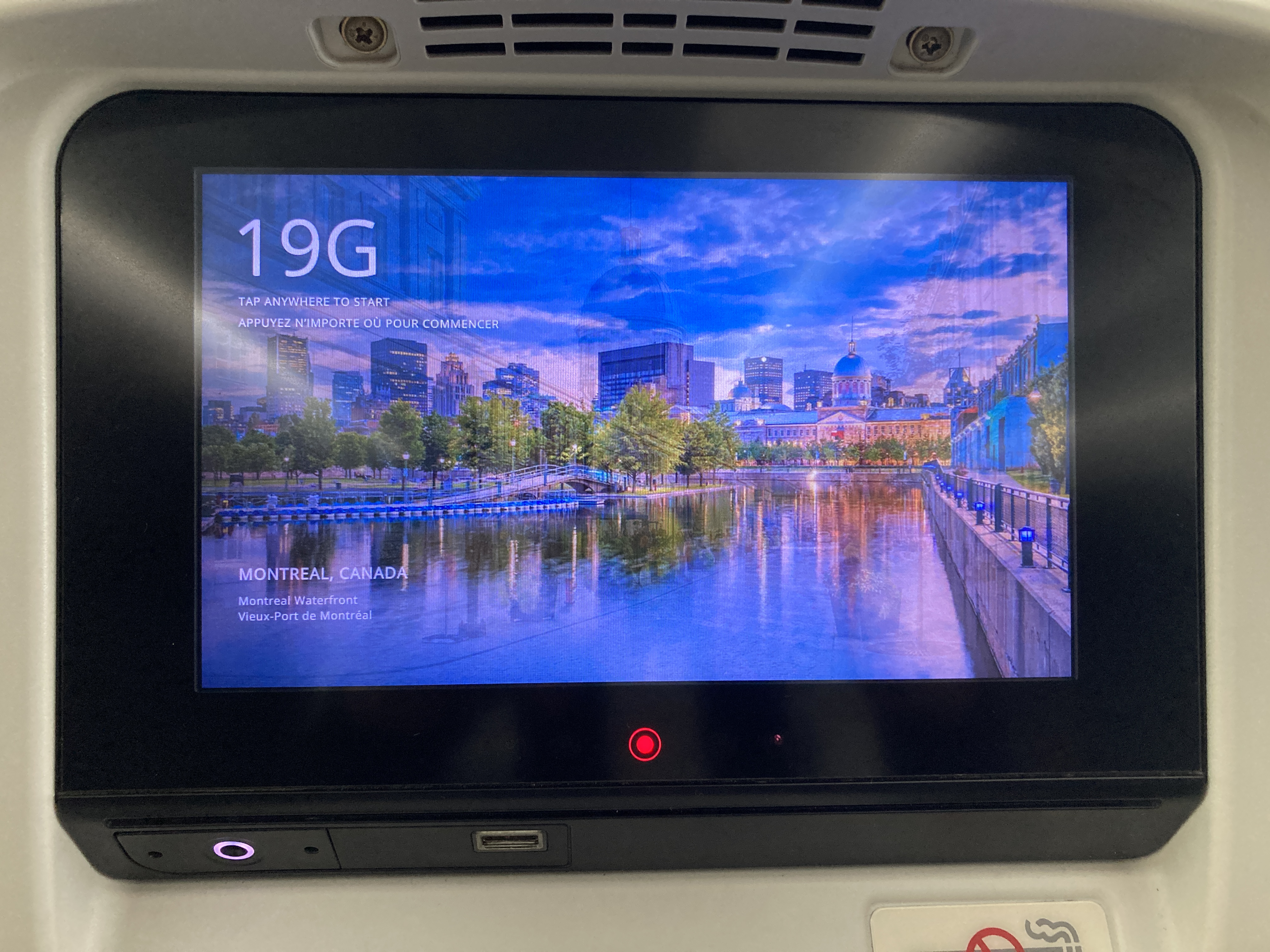 Air Canada B787 9 FRA YUL economy entertainment screen welcome Air Canada B787-9 FRA to YUL economy entertainment screen welcome