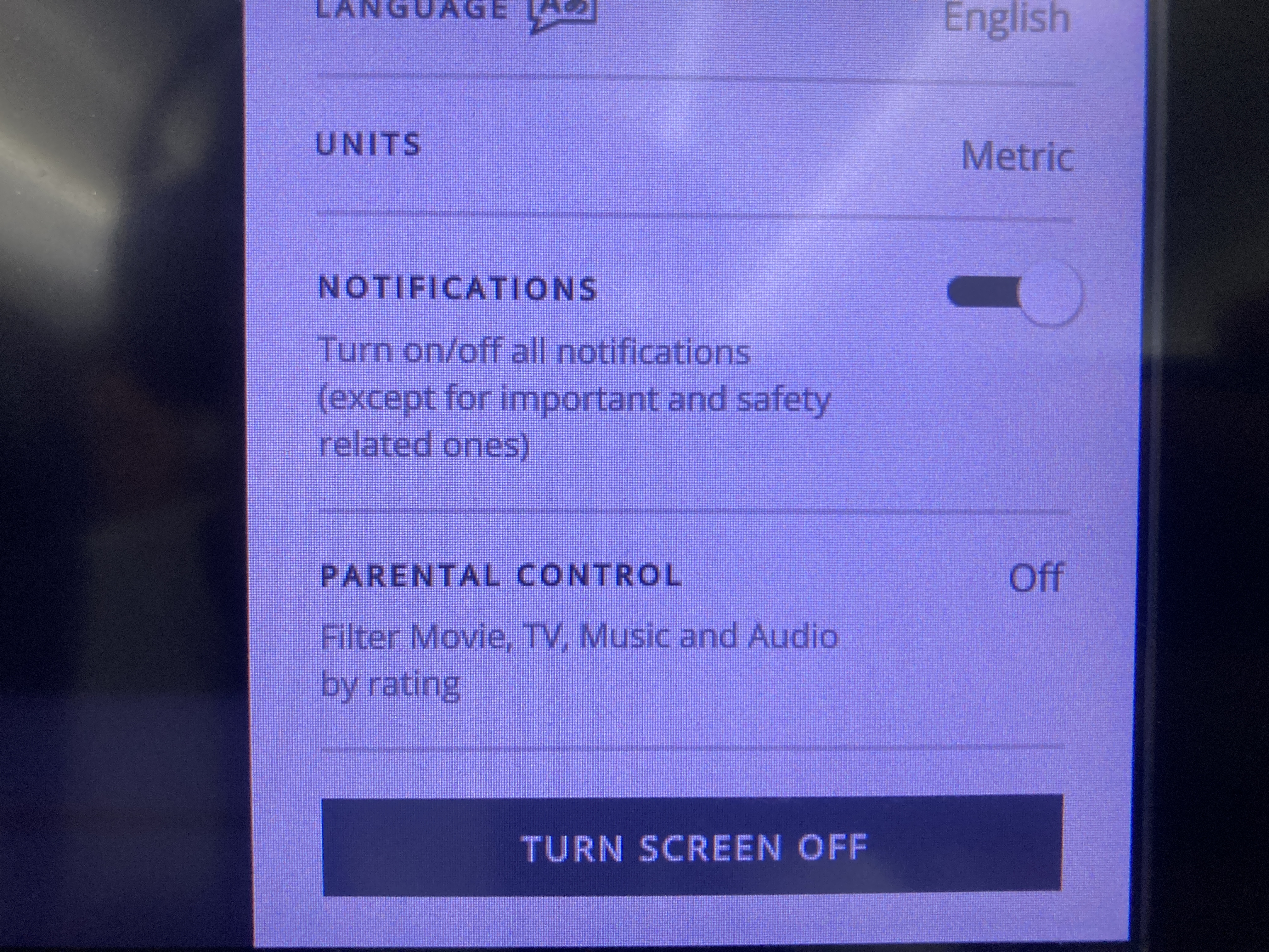 Air Canada B787 9 FRA YUL economy entertainment settings Air Canada B787-9 FRA to YUL economy entertainment settings